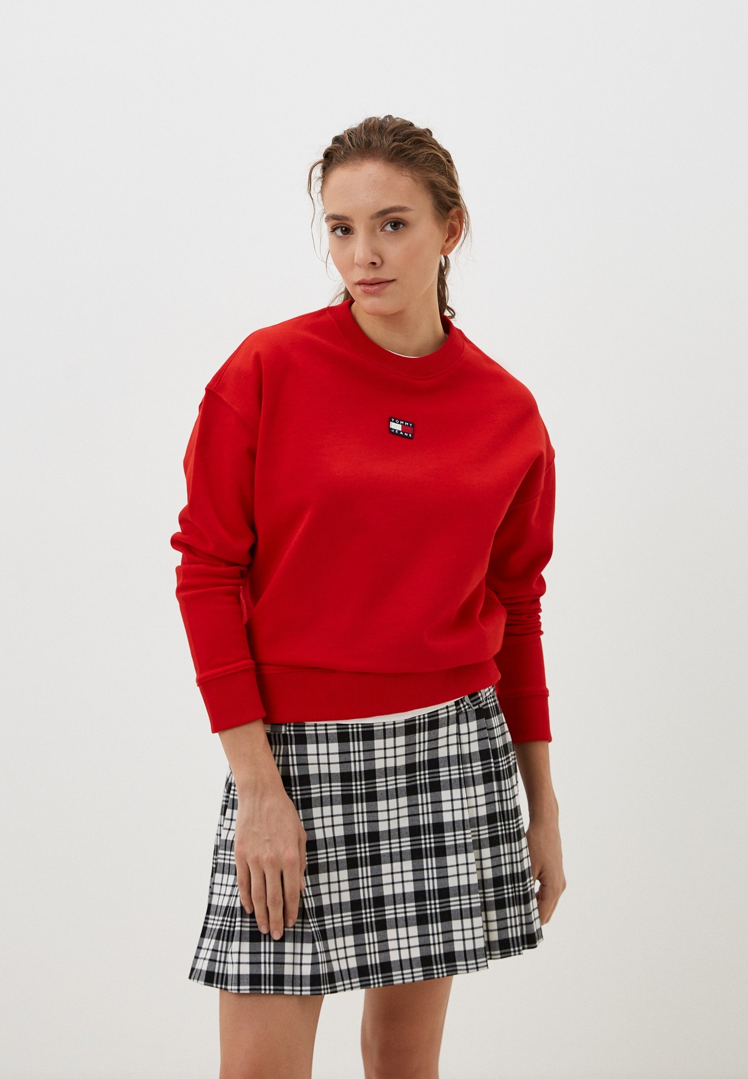 Свитшот Tommy Jeans, цвет: красный, RTLACU657002 — купить в интернет ...