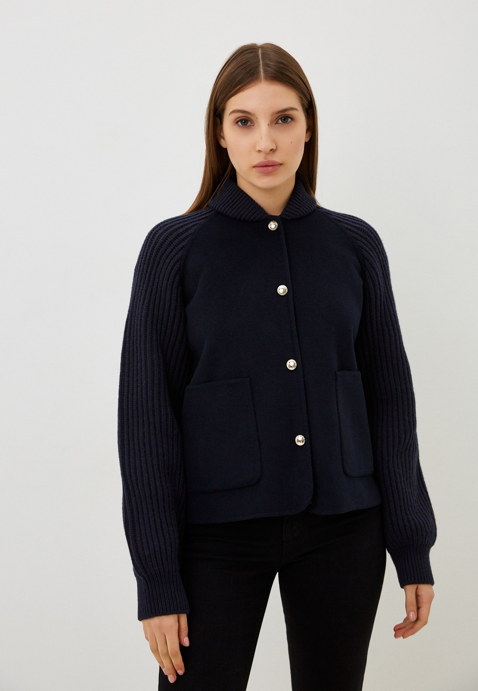 Полупальто Tommy Hilfiger, цвет: синий, RTLACZ729901 — купить в ...