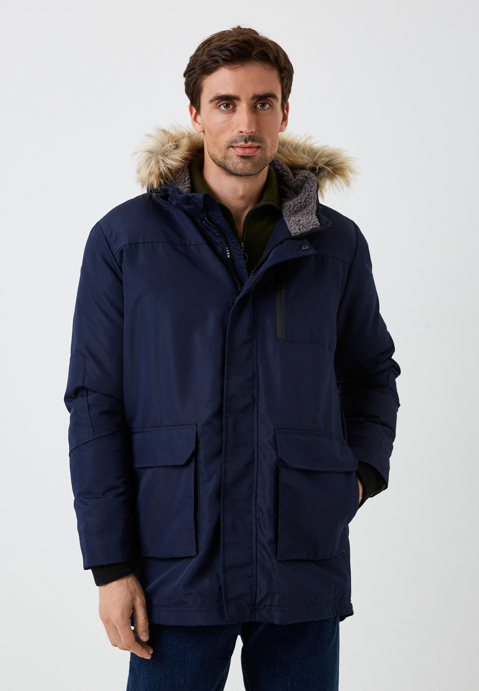 Парка Jimmy Sanders, цвет синий, RTLACU666501 — купить в интернет