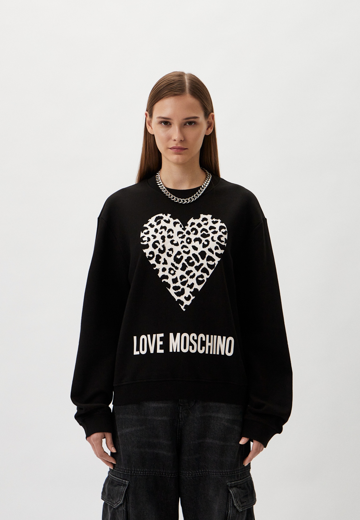 Свитшот Love Moschino, цвет: черный, RTLACU688202 — купить в интернет ...