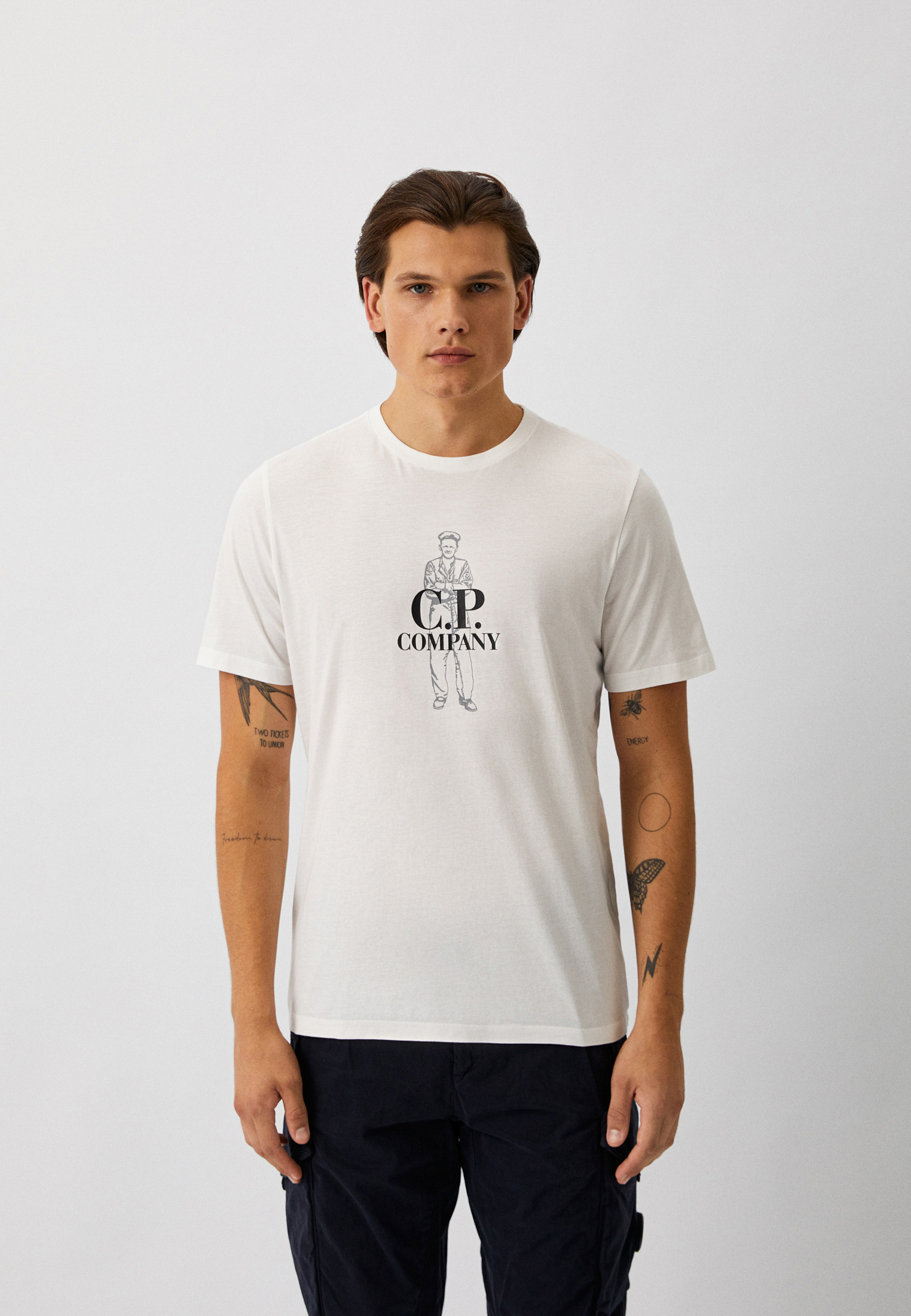 Футболка C.P. Company, цвет: белый, RTLACU728601 — купить в интернет ...