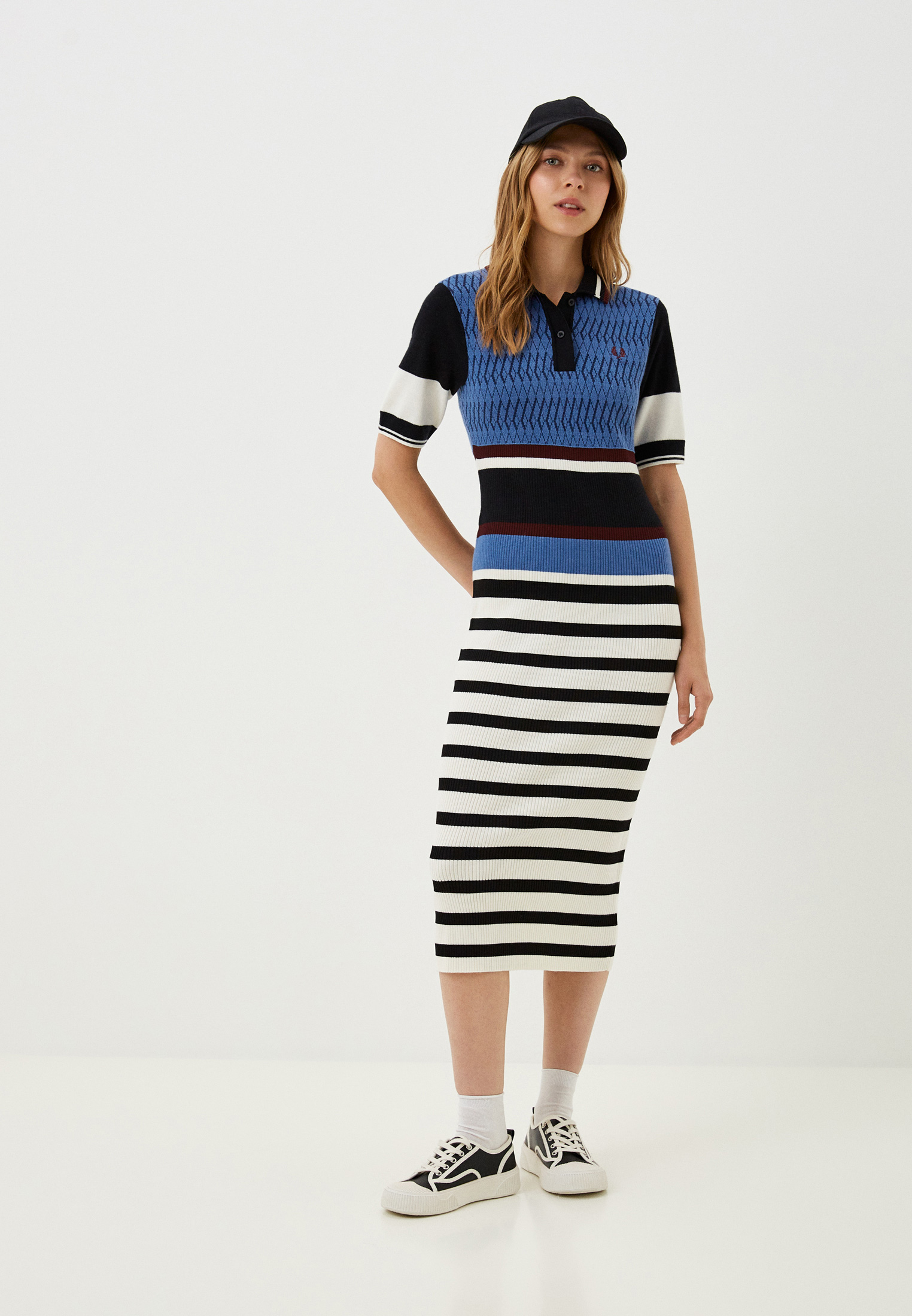 Платье Fred Perry, цвет: синий, RTLACU846401 — купить в интернет ...