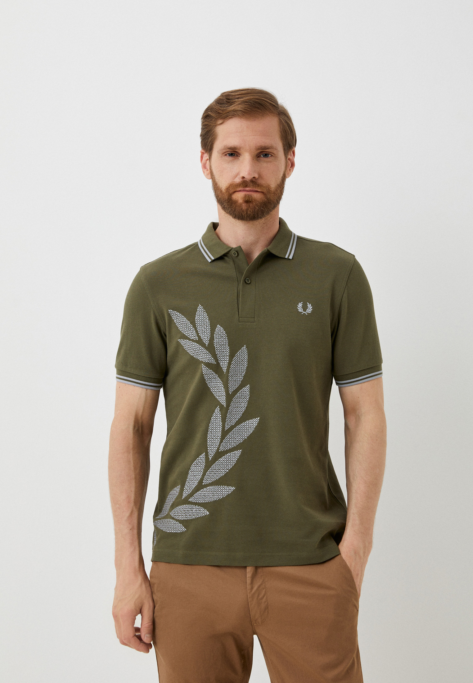 Поло Fred Perry, цвет: хаки, RTLACU849501 — купить в интернет-магазине ...