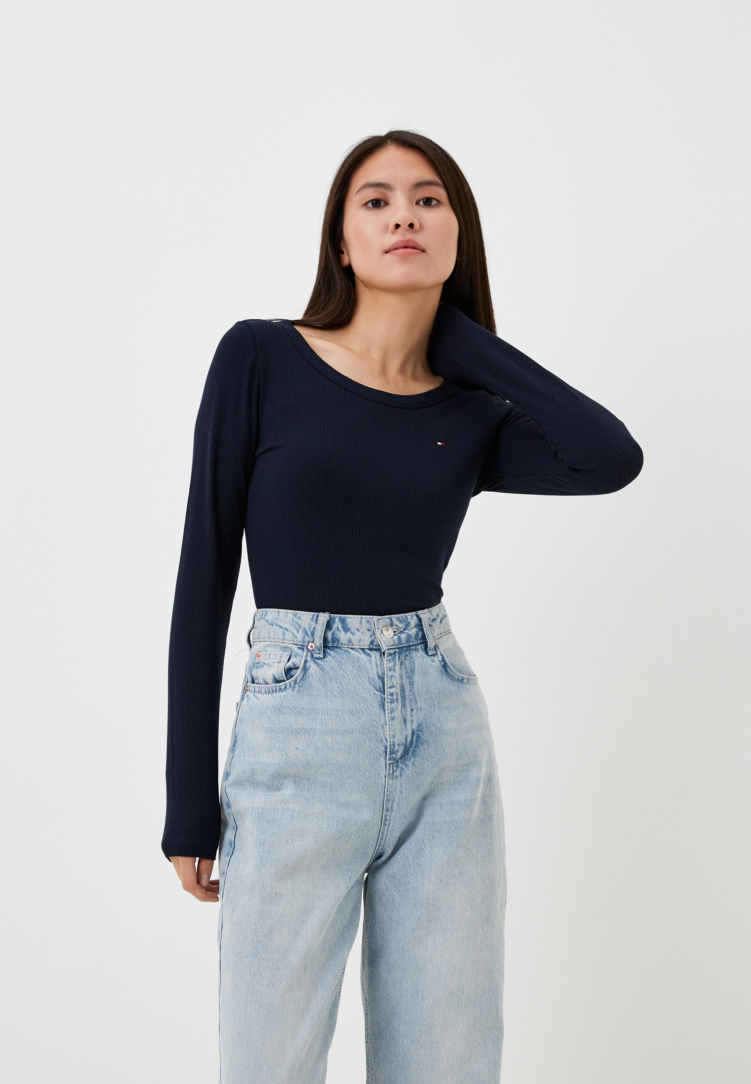 Лонгслив Tommy Hilfiger, цвет: синий, RTLACV495601 — купить в интернет ...