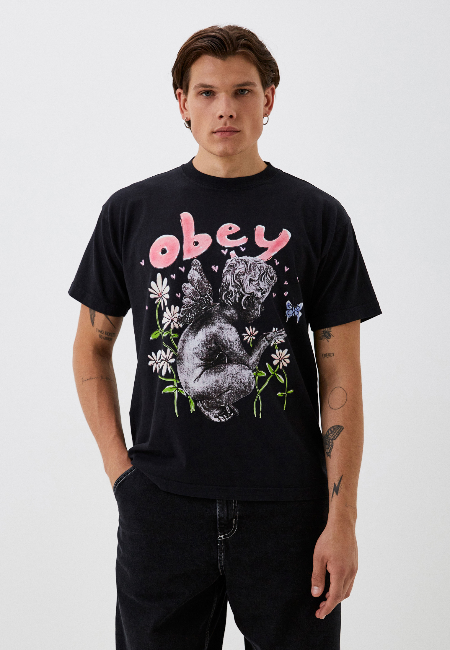 Футболка Obey, цвет: черный, RTLACV498901 — купить в интернет-магазине ...