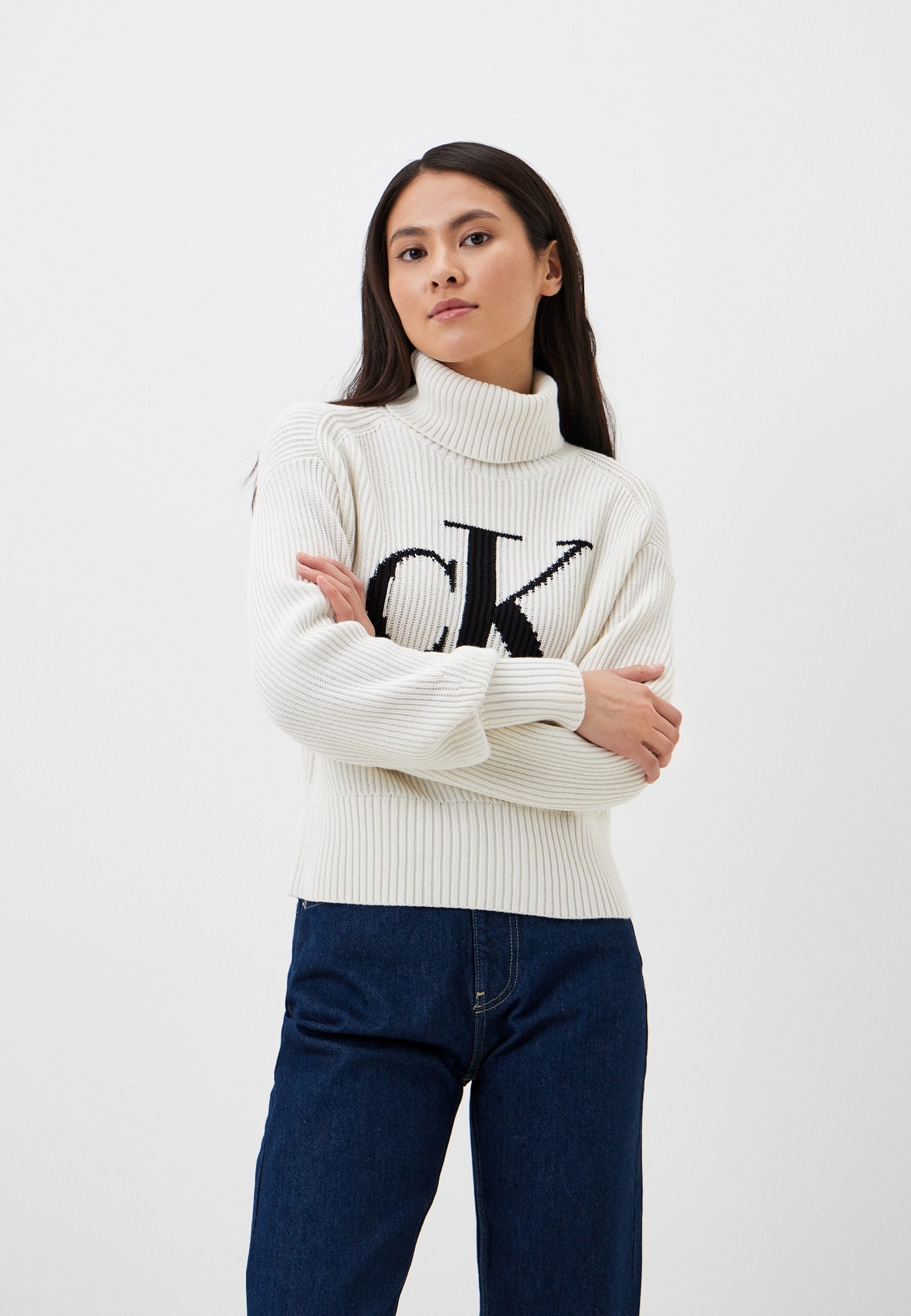 Свитер Calvin Klein Jeans, цвет: белый, RTLACV511101 — купить в ...