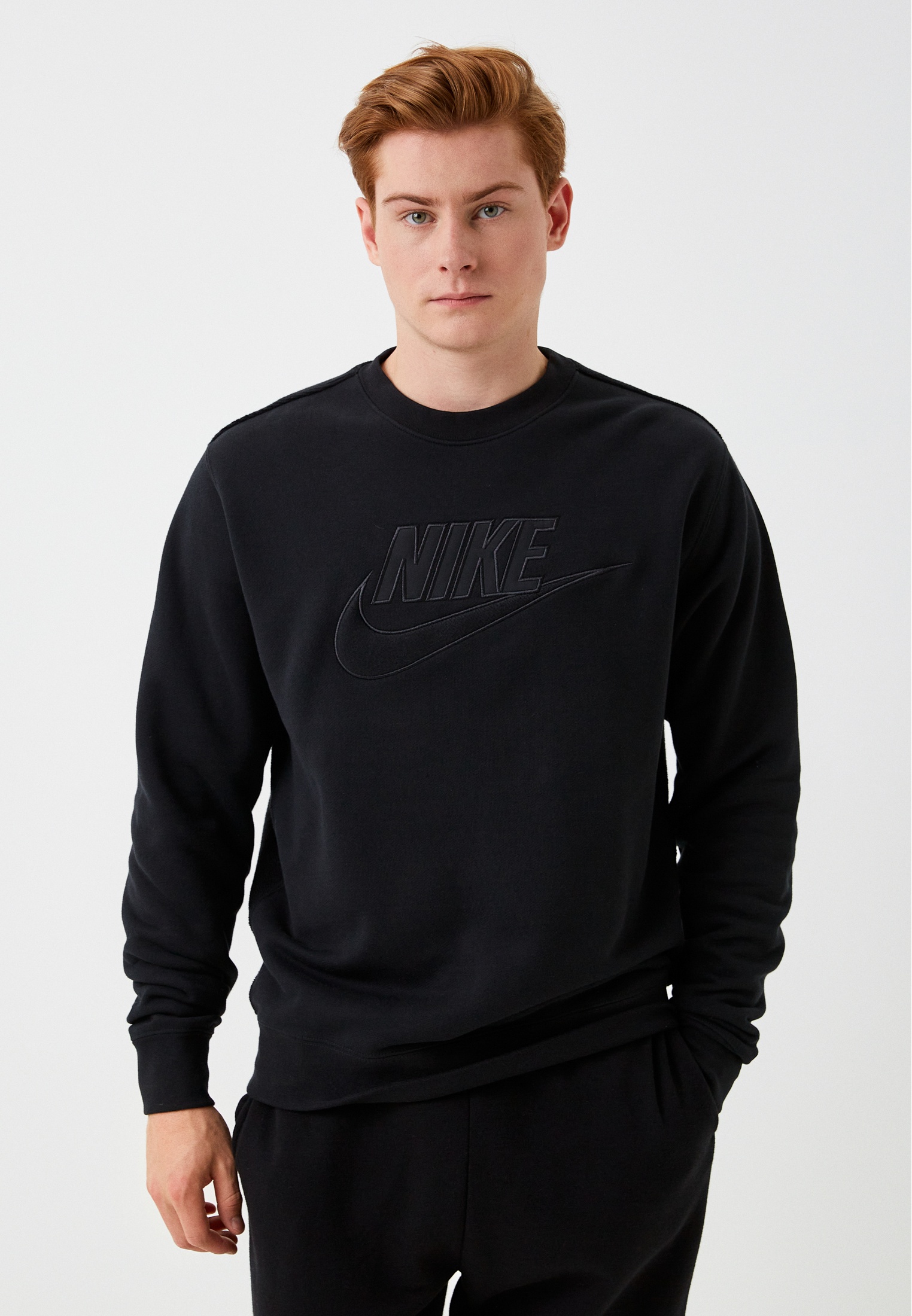 Свитшот Nike Club Fleece French Terry Crew, цвет: черный, RTLACV572801 ...