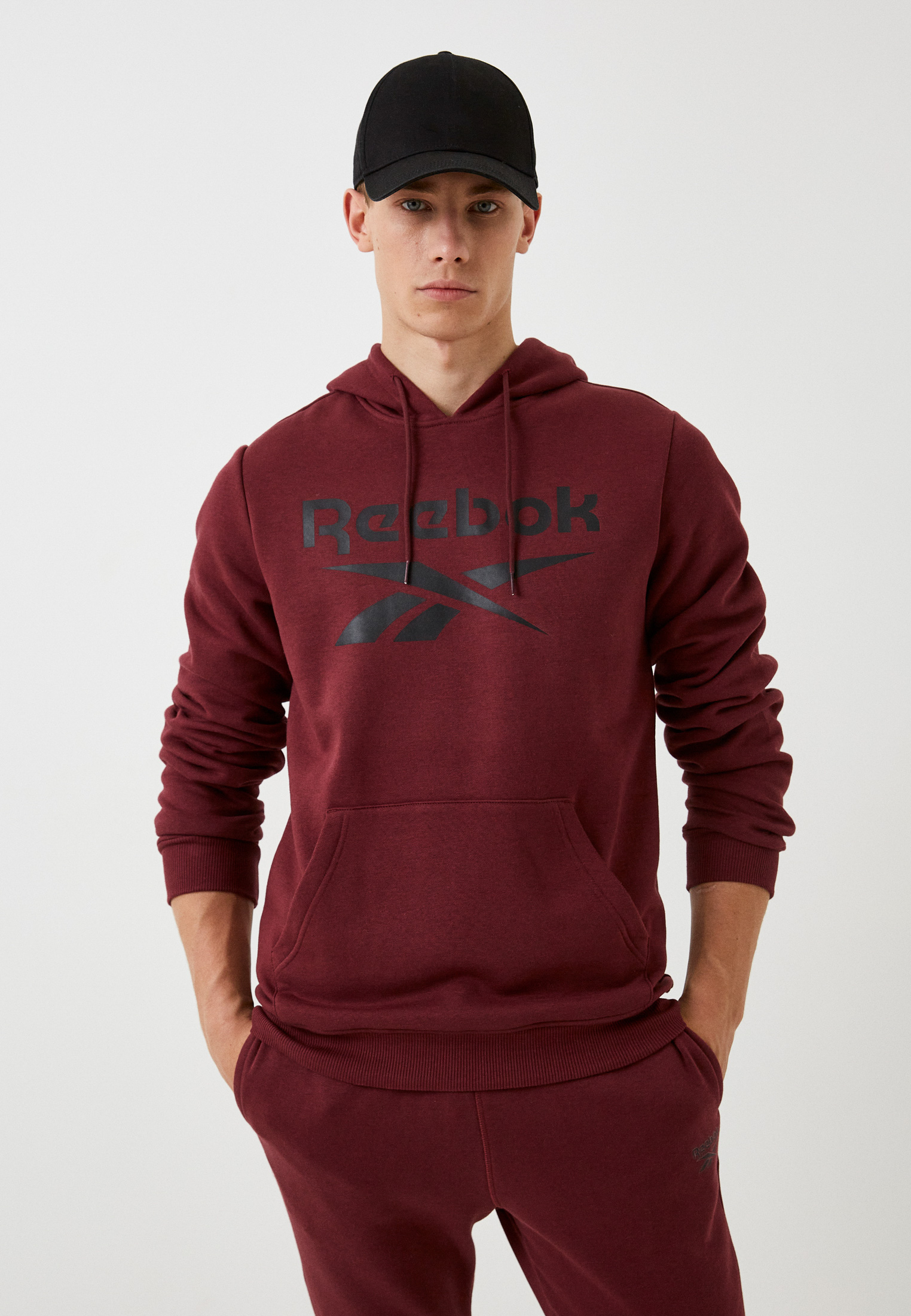 Худи Reebok REEBOK IDENTITY FLEECE STACKED LOGO PULLOVER HOODIE, цвет ...