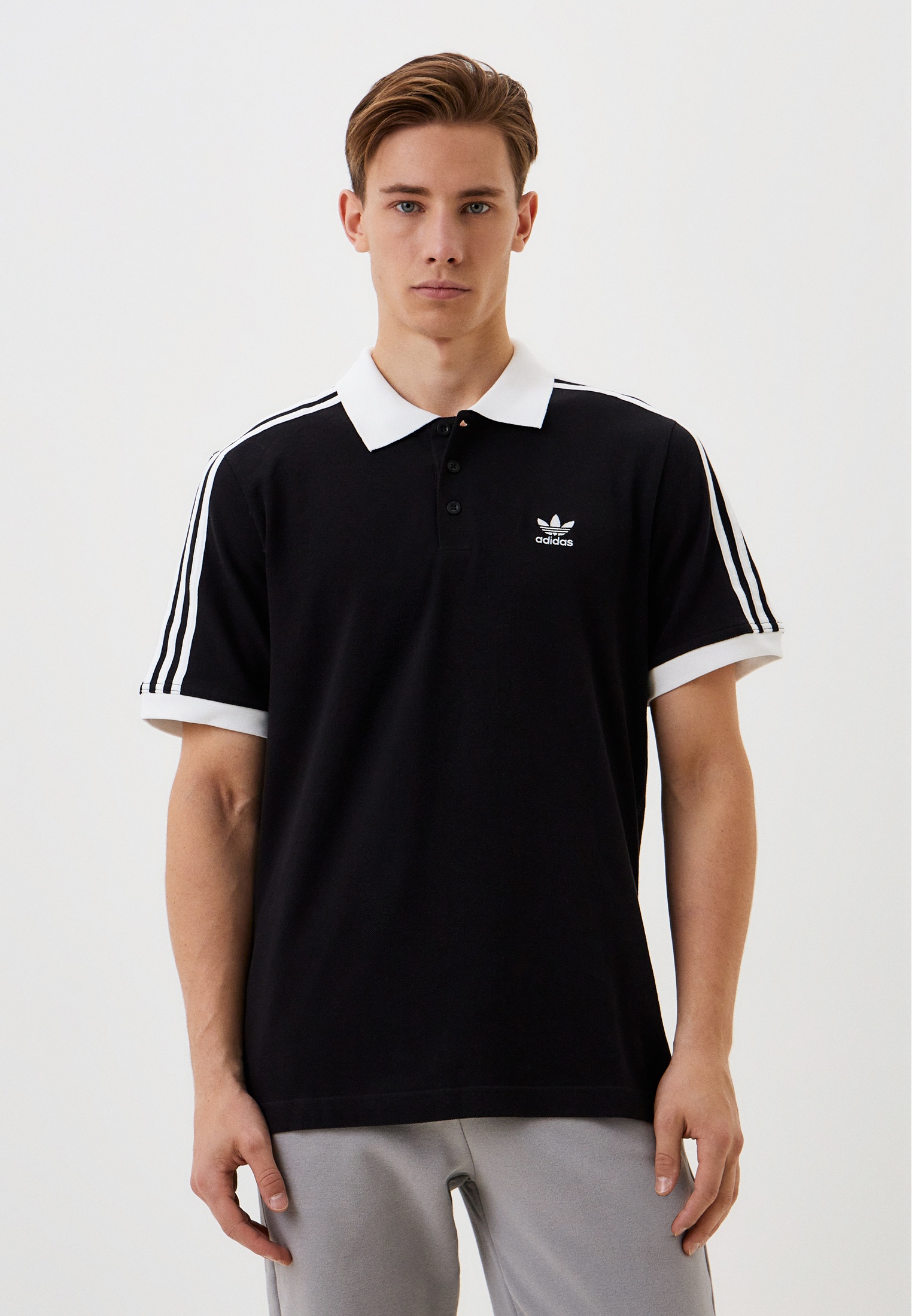 Поло adidas Originals 3-STRIPE POLO, цвет: черный, RTLACW336801 ...