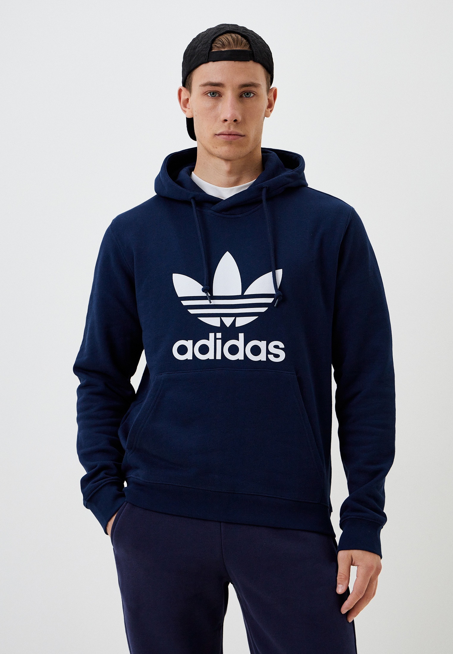 Худи adidas Originals TREFOIL HOODY, цвет: синий, RTLACW338001 — купить ...