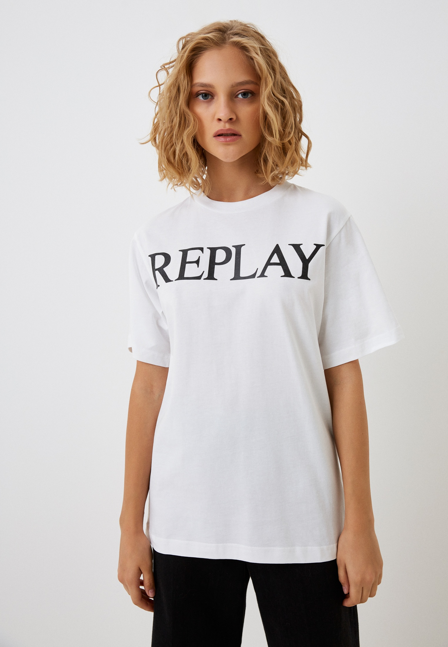 Футболка Replay, цвет: белый, RTLACW590201 — купить в интернет-магазине ...