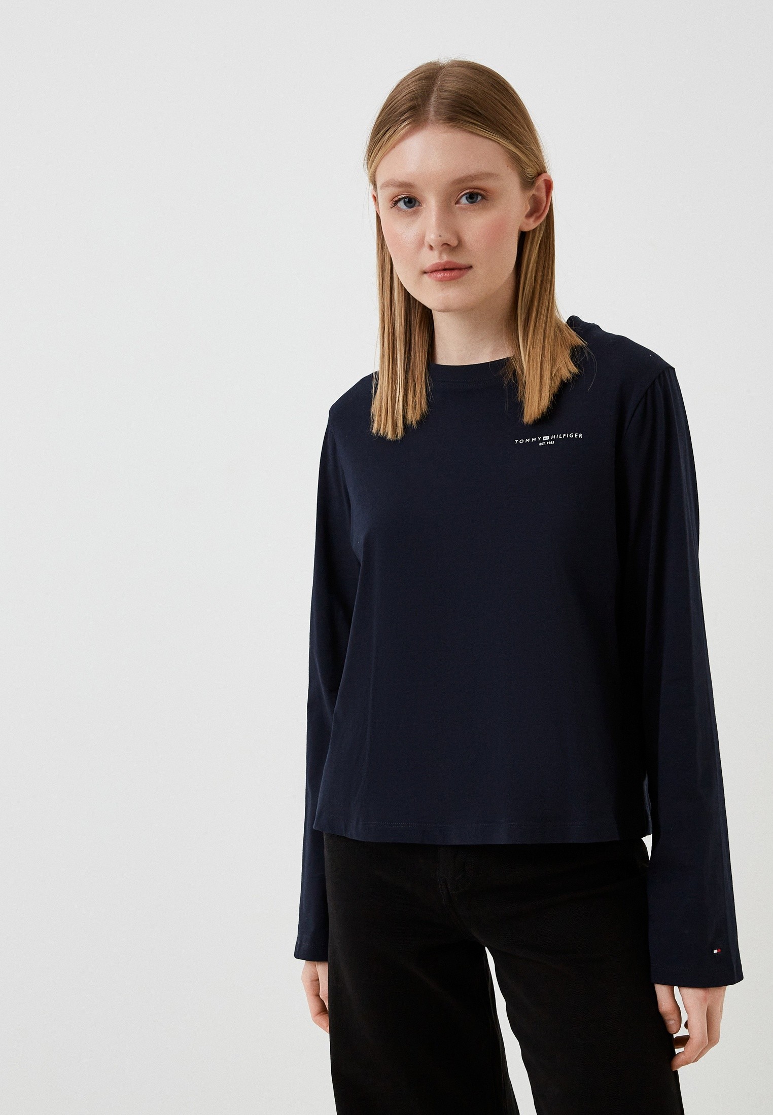 Лонгслив Tommy Hilfiger, цвет: синий, RTLACW594801 — купить в интернет ...
