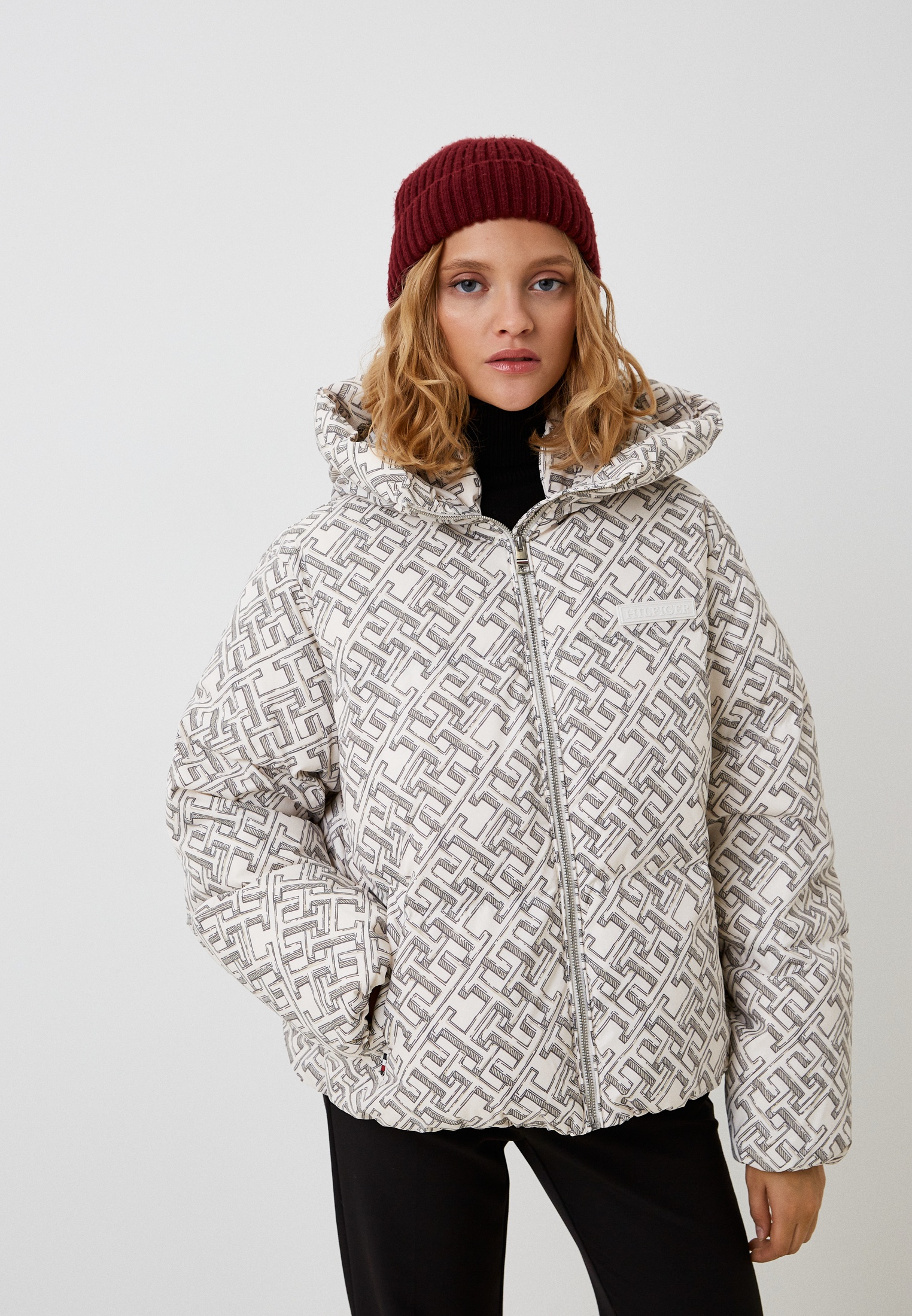 Пуховик Tommy Hilfiger, цвет: бежевый, RTLACW622901 — купить в интернет ...