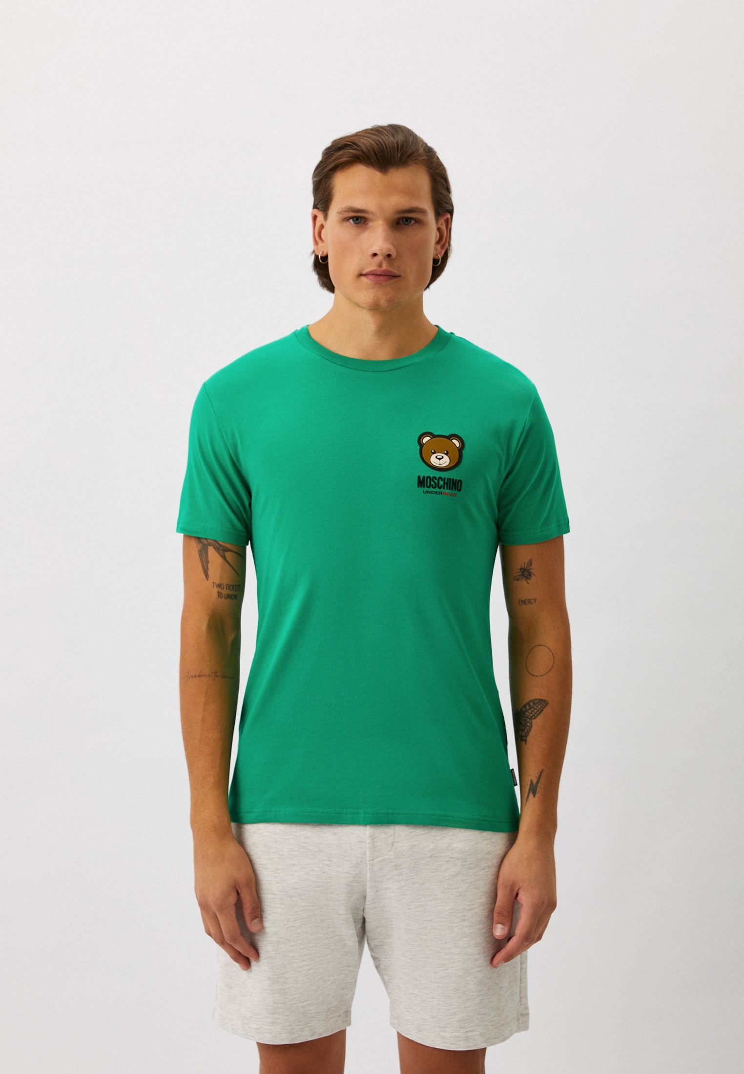 Футболка Moschino Underwear, цвет: зеленый, RTLACX350302 — купить в ...