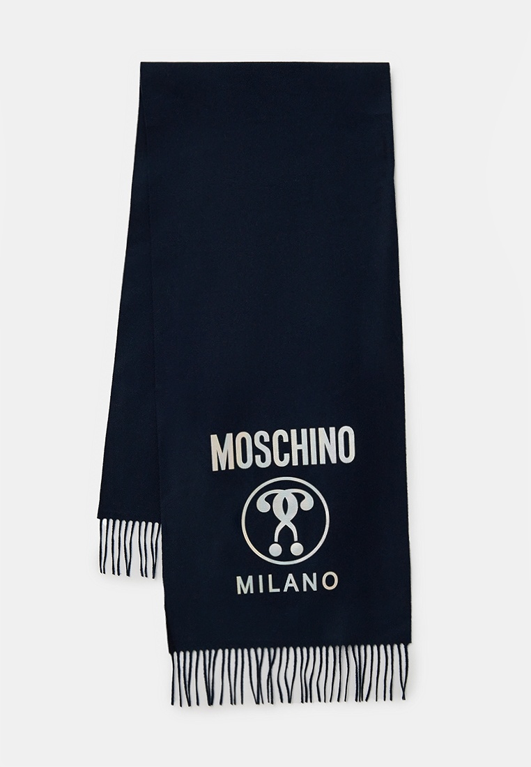 Шарф Moschino, цвет: синий, RTLACX451801 — купить в интернет-магазине ...