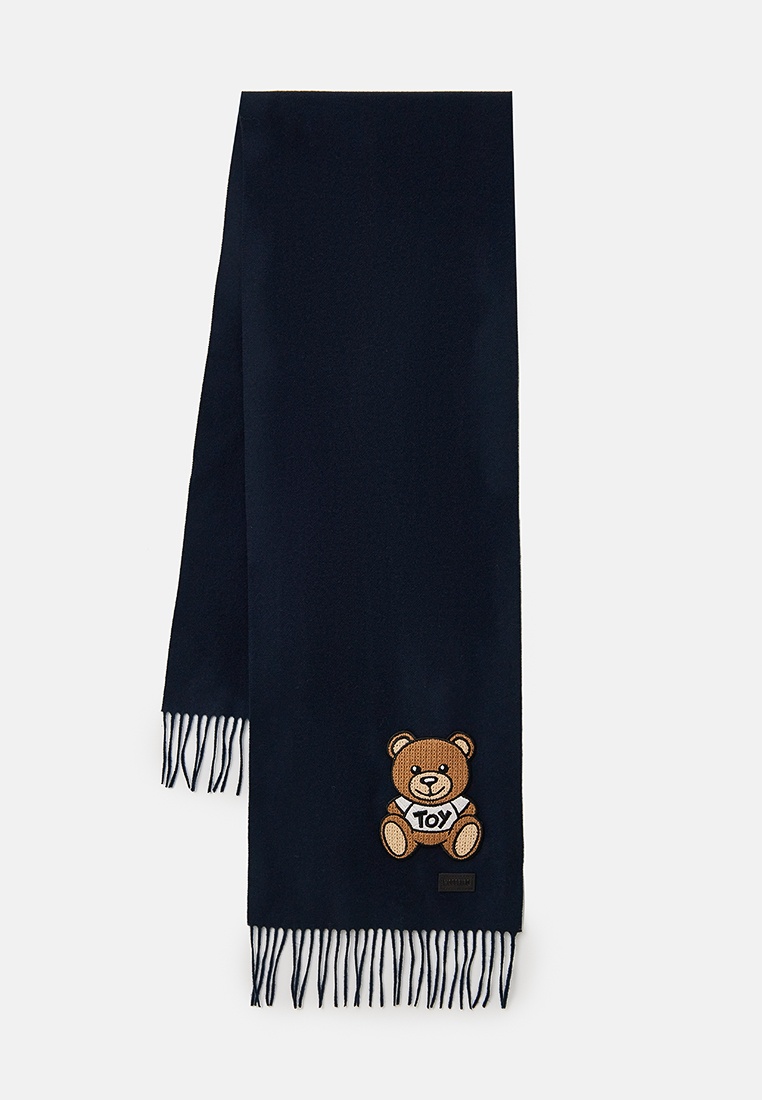 Шарф Moschino, цвет: синий, RTLACX465601 — купить в интернет-магазине ...