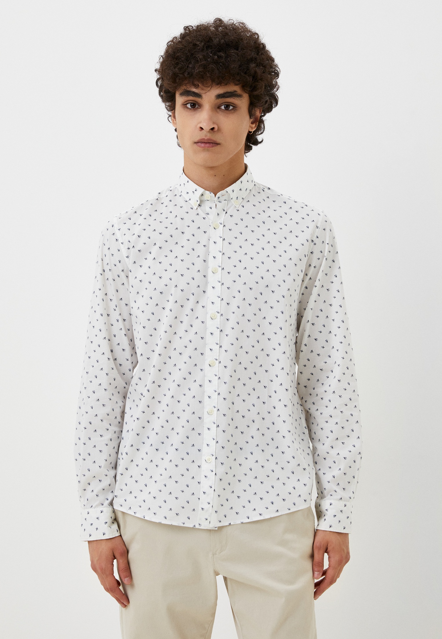 Рубашка Springfield, цвет: белый, RTLACX566201 — купить в интернет ...