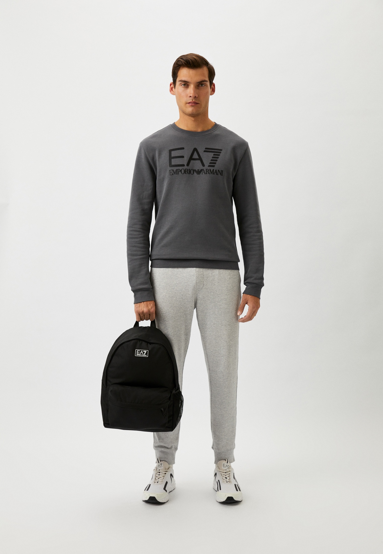 Ea7 micro tape crew sweatshirt hotsell
