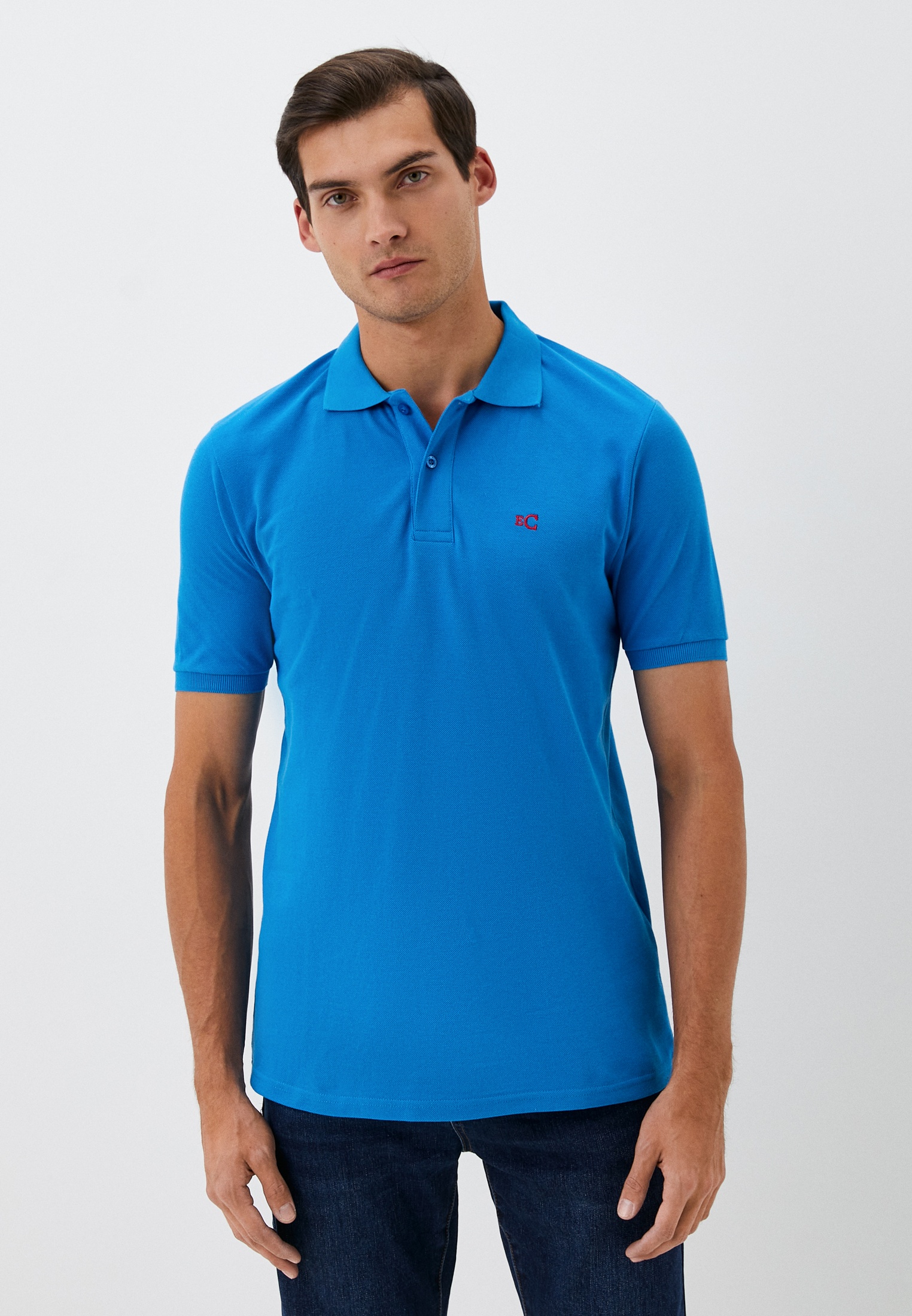 Поло Edoardo Caravella, цвет голубой, RTLACY016601 — купить в интернет