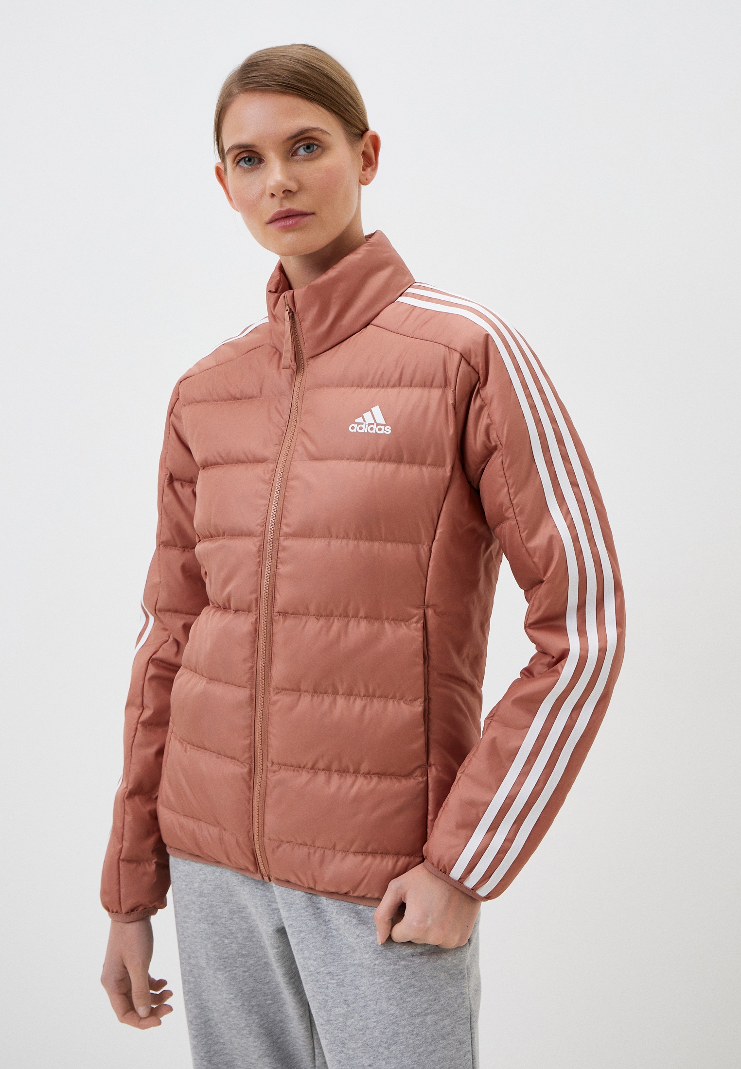 Куртка стеганая adidas W ESS 3S L D J, цвет: бежевый, RTLACY040901 ...