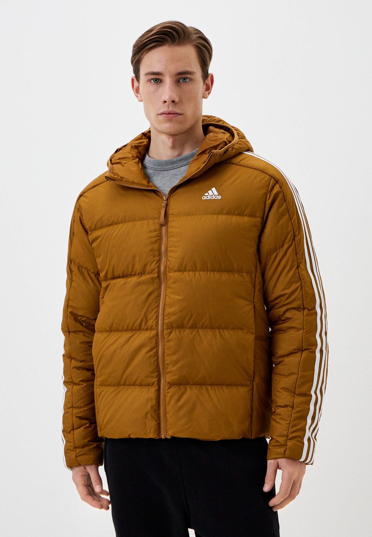 Пуховик adidas ESS 3S MID D J, цвет: коричневый, RTLACY236101 — купить ...