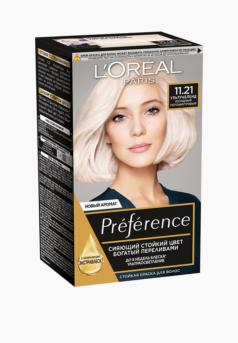 Краска для волос L'Oreal Paris Стойкая, оттенок 11.21, Ультраблонд ...