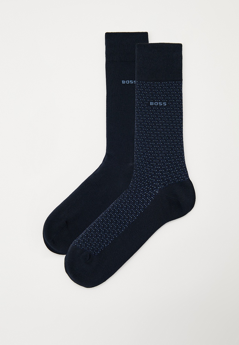 BOSS 2P RS Check CC Calzini Normali, Dark Blue, 39-42 Uomini