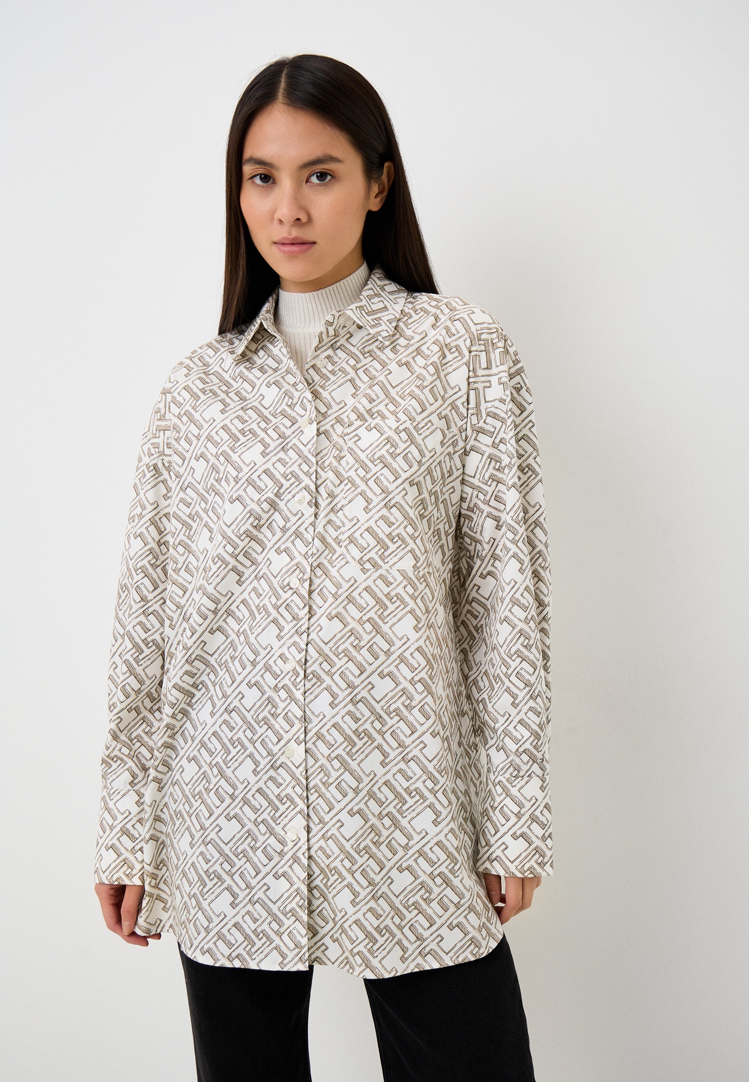 Рубашка Tommy Hilfiger, цвет: бежевый, RTLACY756101 — купить в интернет ...