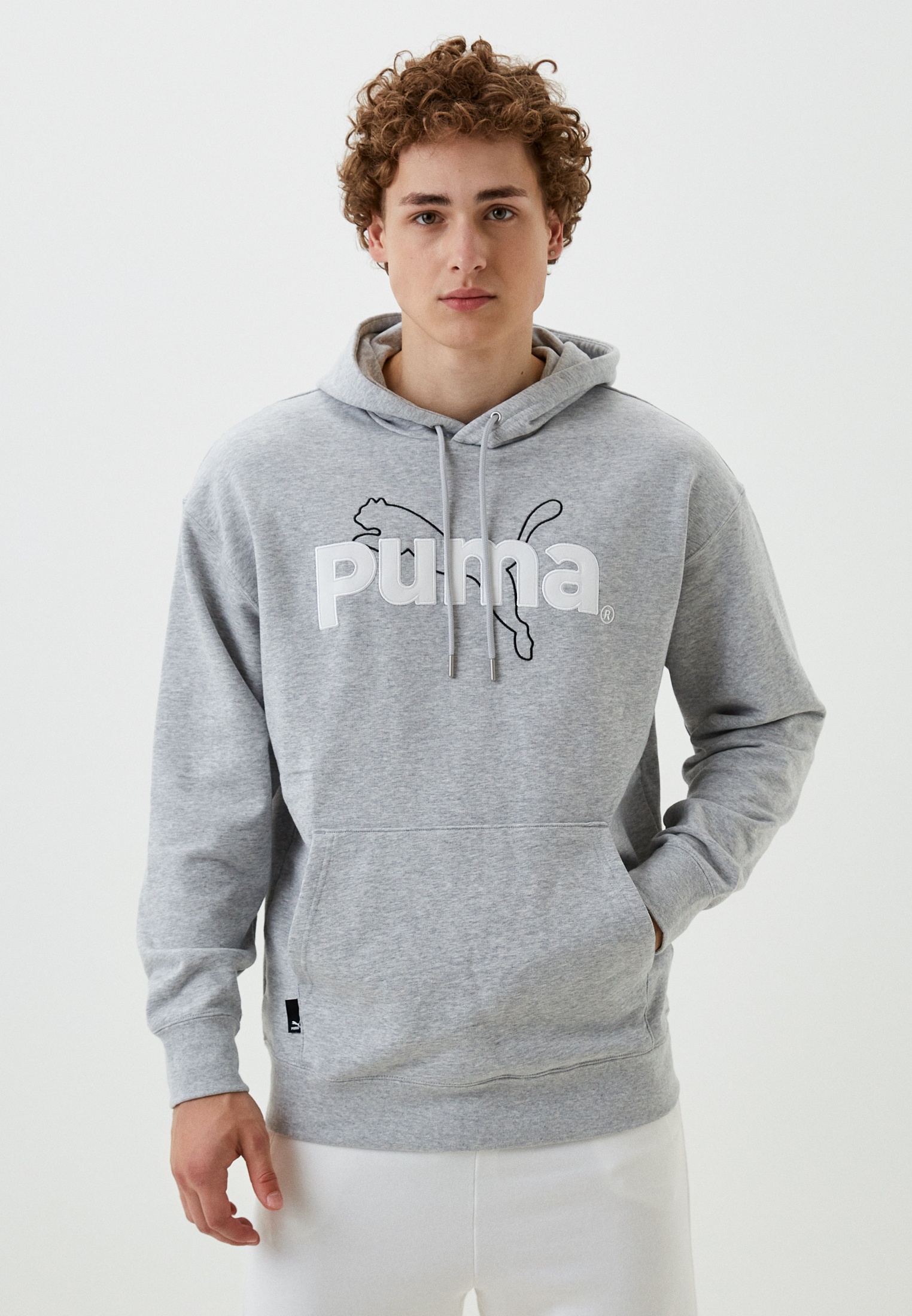 Худи PUMA PUMA TEAM Graphic Hoodie, цвет: серый, RTLACZ045301 — купить в  интернет-магазине Lamoda