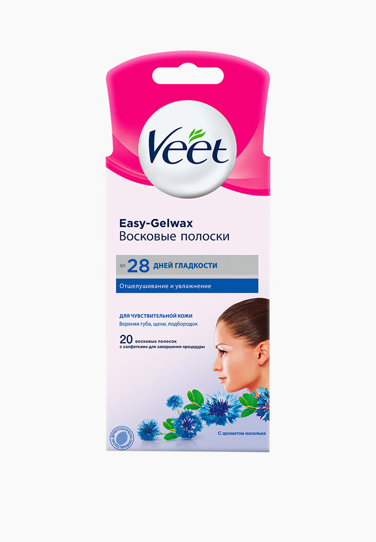 Полоски для депиляции Veet Восковые для чувствительной кожи (для лица ...