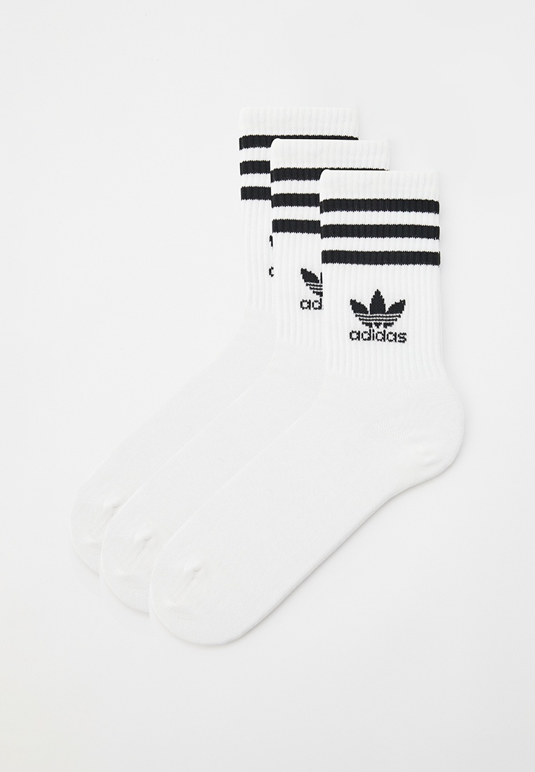 Носки 3 пары adidas Originals MID CUT CRW SCK, цвет: белый ...