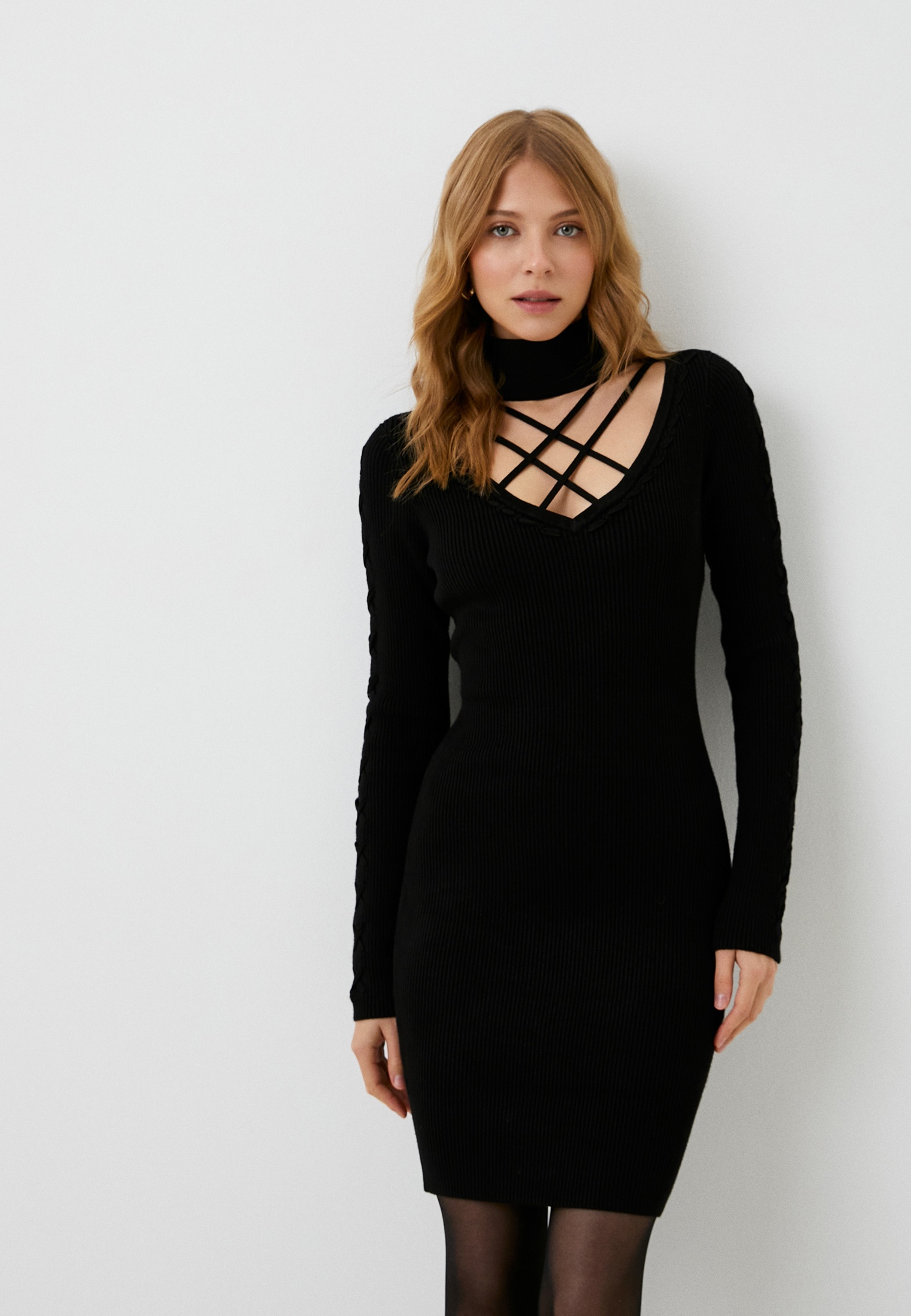 Платье Guess, цвет: черный, RTLACZ604901 — купить в интернет-магазине ...
