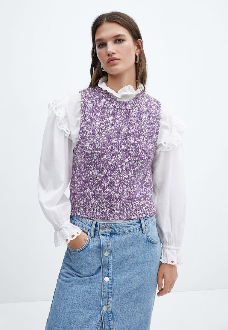 Жилет Mango NOVITA, цвет: фиолетовый, RTLADA018001 — купить в интернет ...