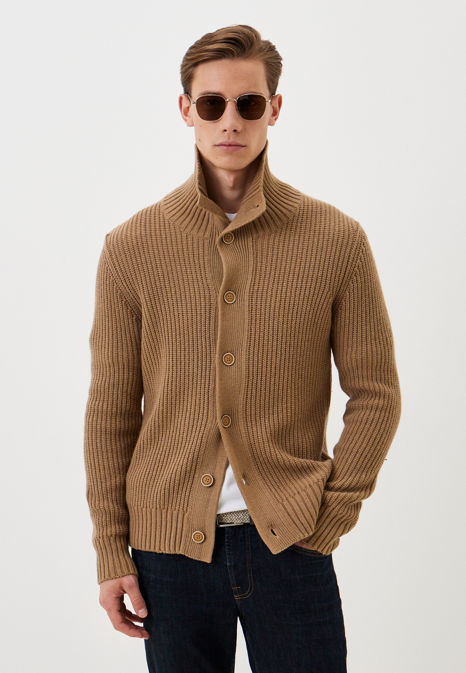 Кардиган Strellson Taro-J, цвет: коричневый, RTLADA161901 — купить в ...