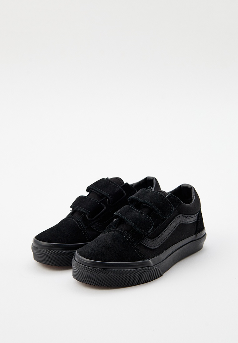 Vans old skool velcro all black top
