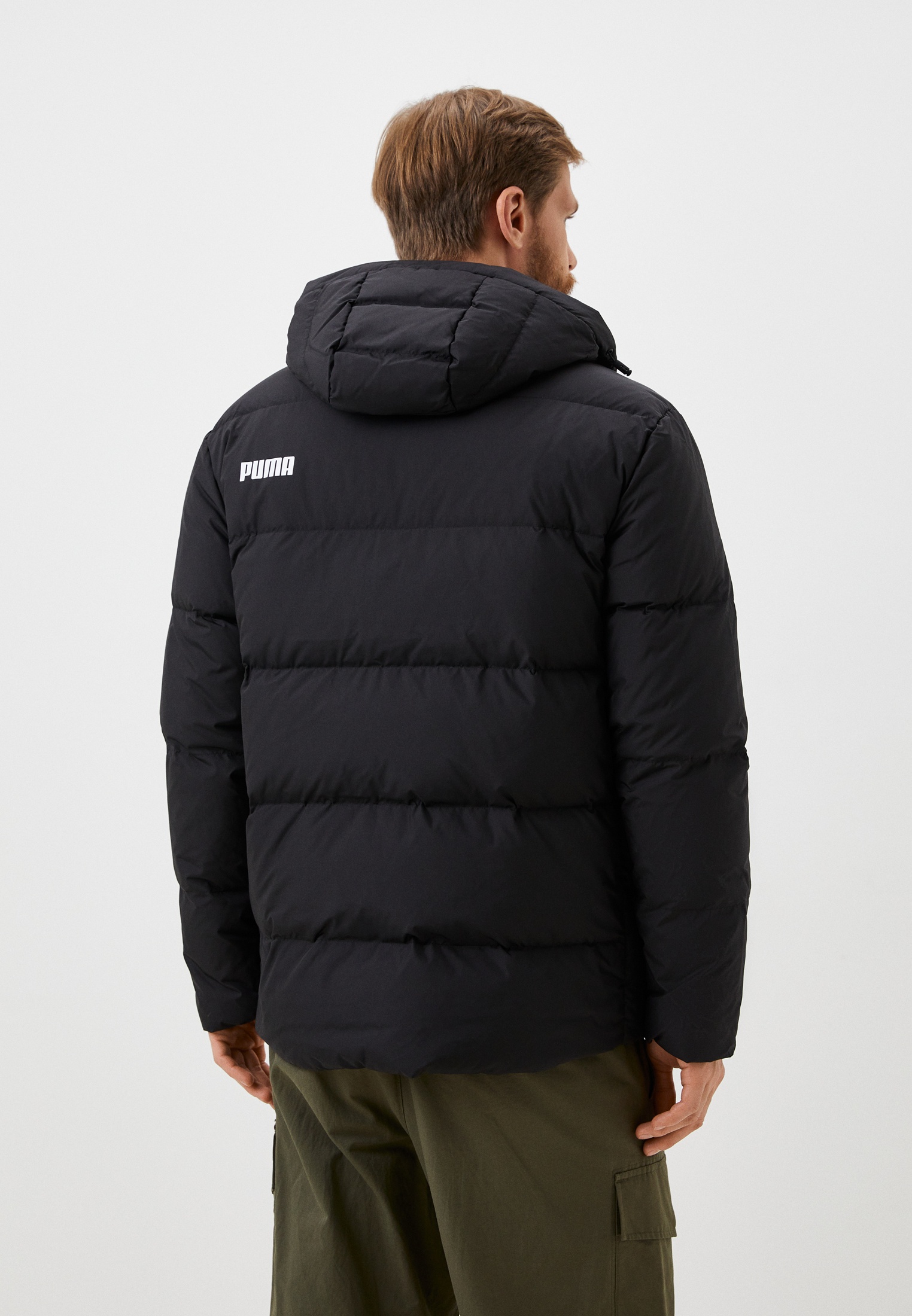 Puma black puffer jacket sale