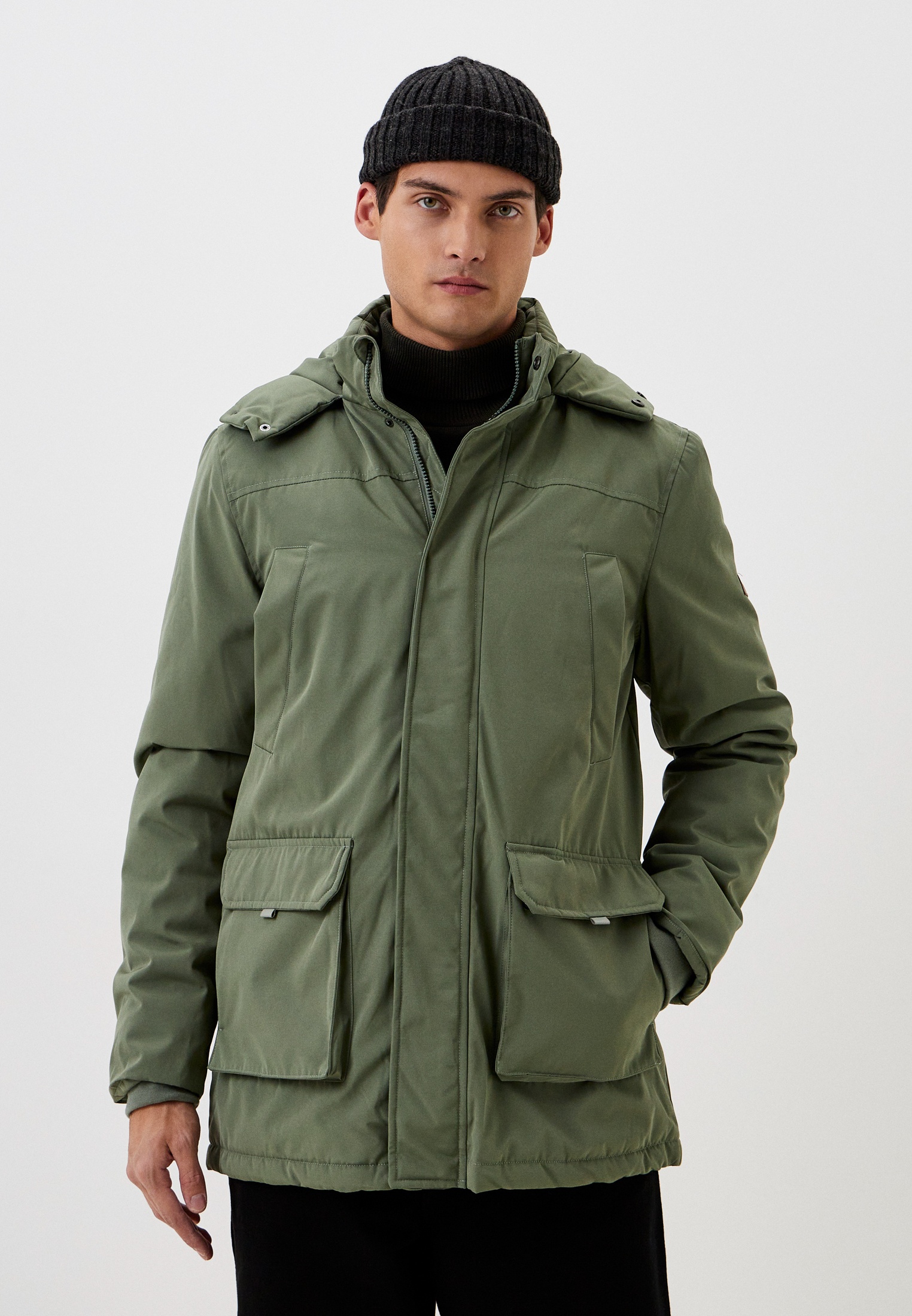 Lee cooper hooded parka jacket best sale mens