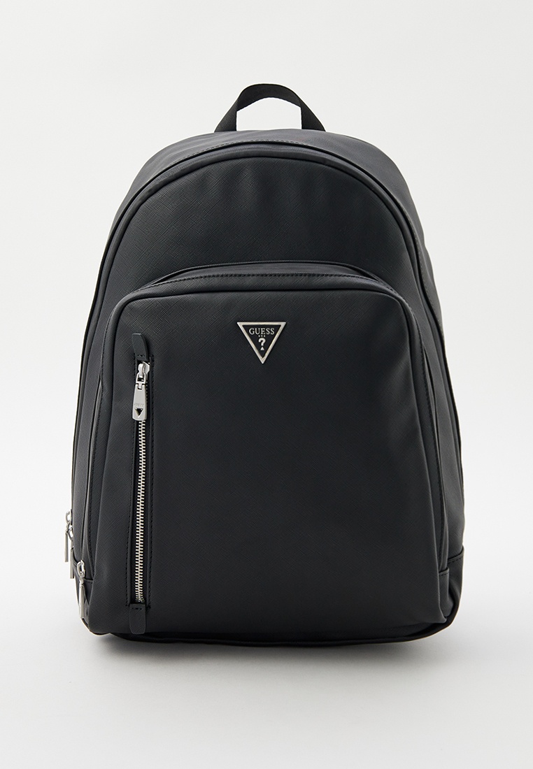 Guess black leather backpack hotsell