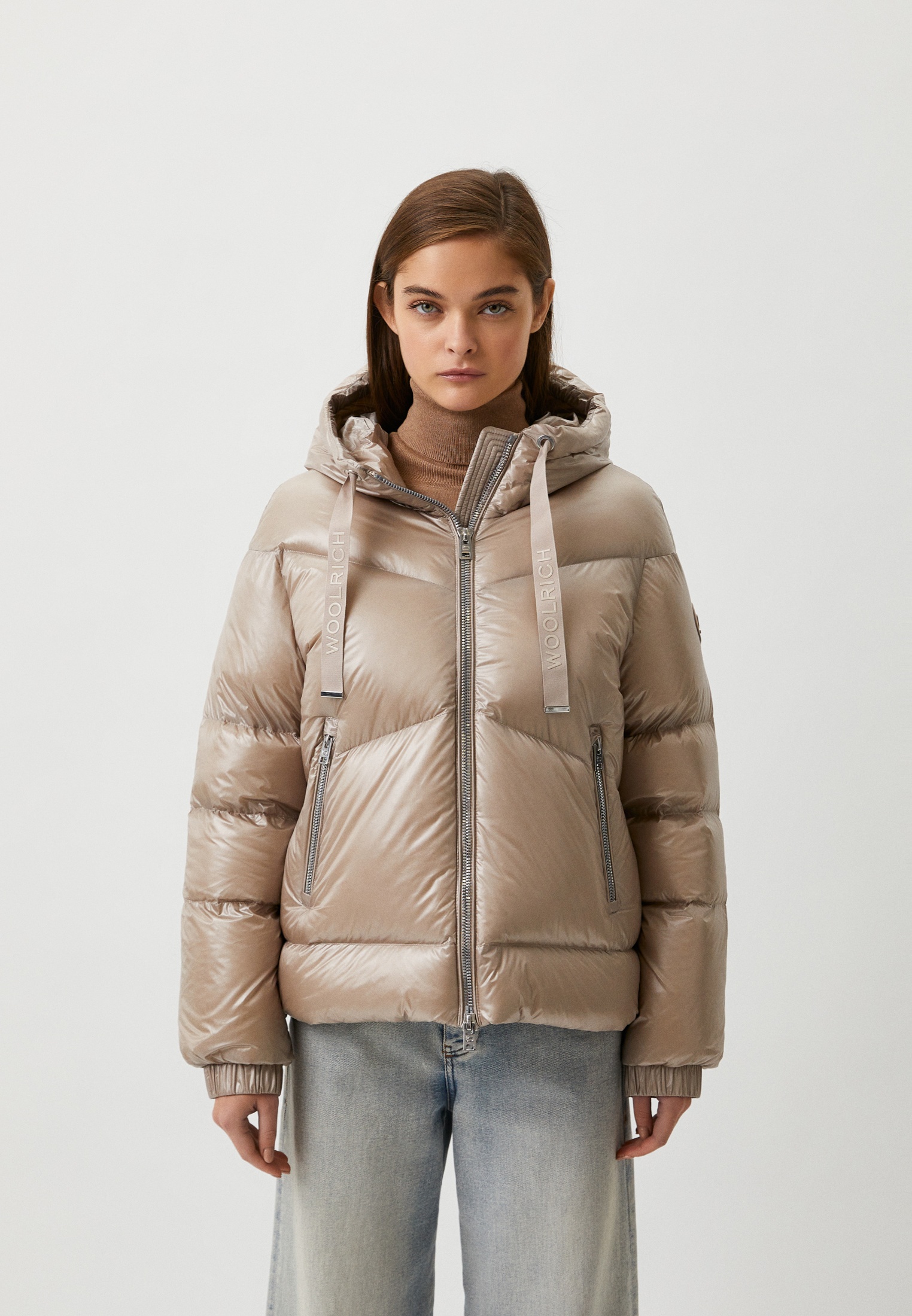Пуховик Woolrich, цвет: бежевый, RTLADB068201 — купить в интернет ...