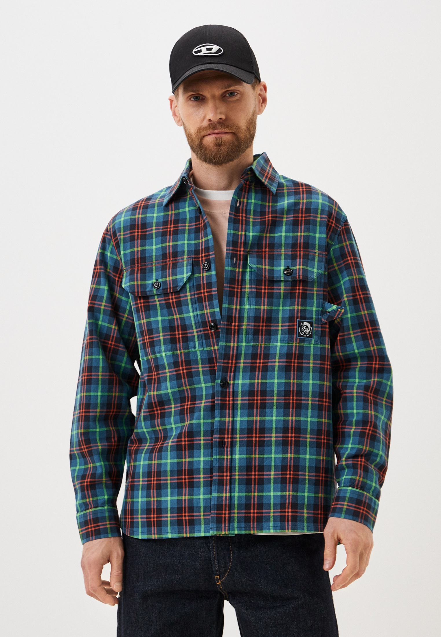 Рубашка Diesel, цвет: бирюзовый, RTLADB197201 — купить в интернет ...