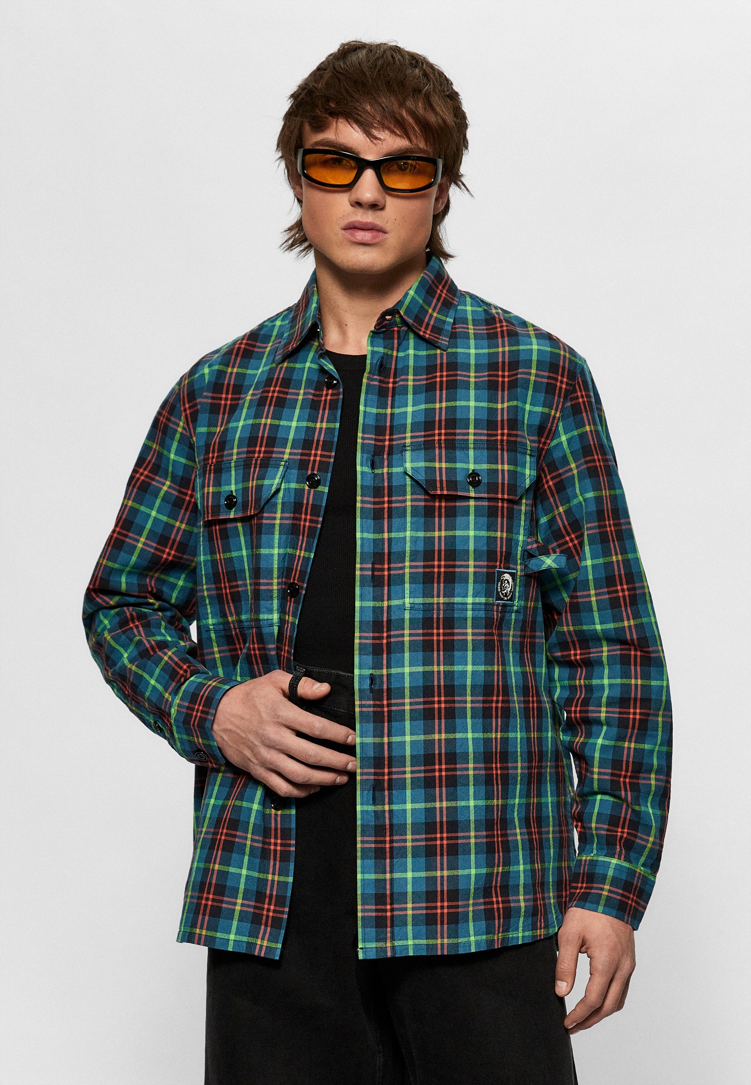 Рубашка Diesel, цвет: бирюзовый, RTLADB197203 — купить в интернет ...