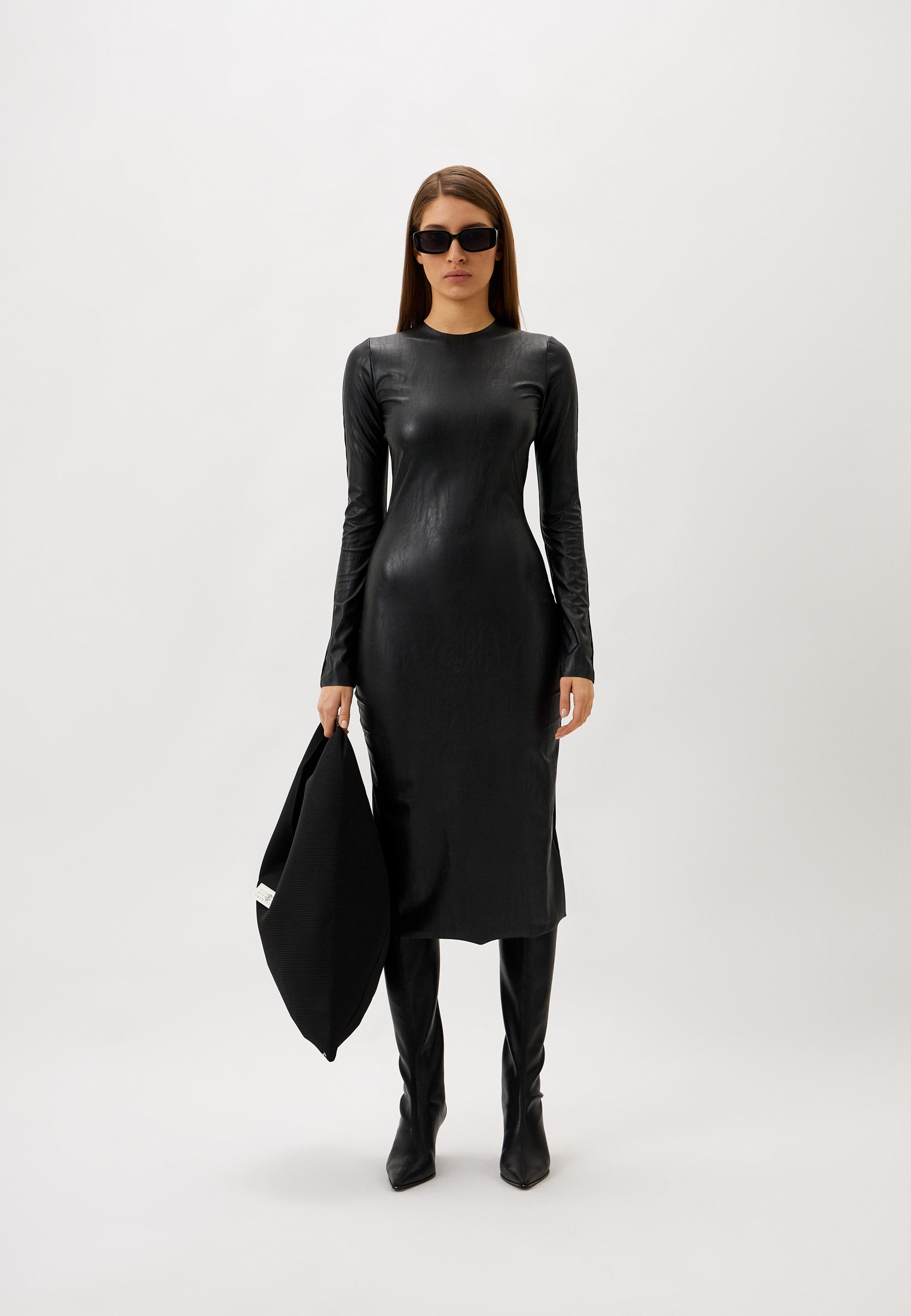 Платье MM6 Maison Margiela, цвет: черный, RTLADC453501 — купить в ...