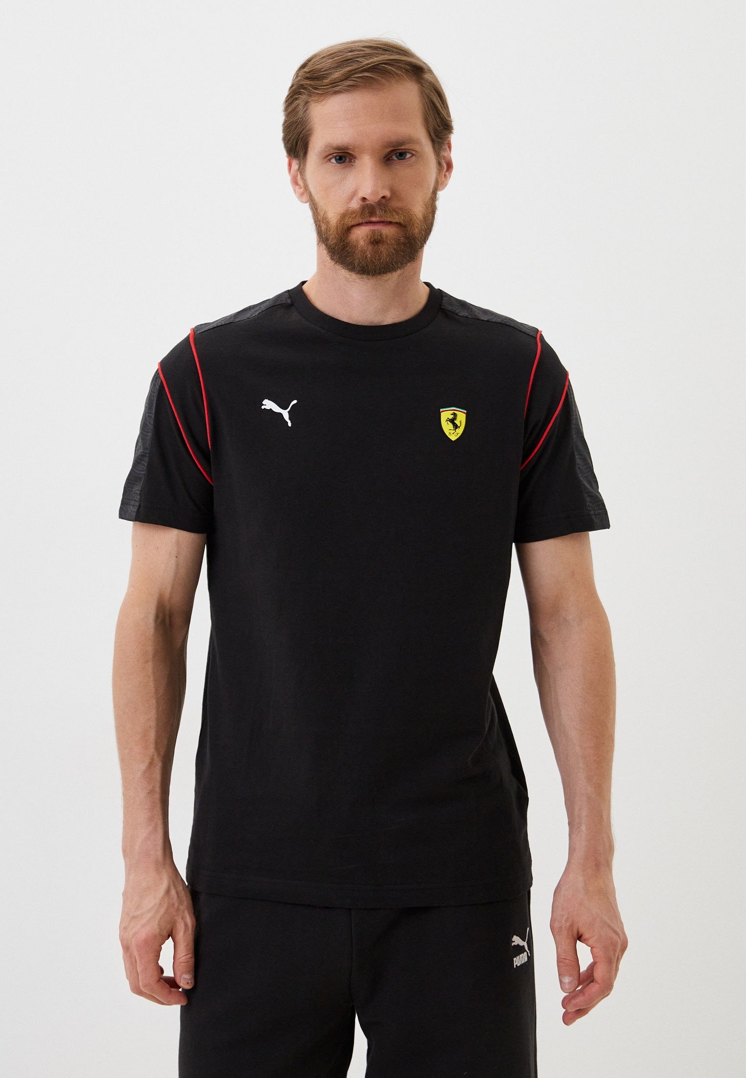 Футболка PUMA Ferrari Race MT7 Tee PUMA Black, цвет: черный ...