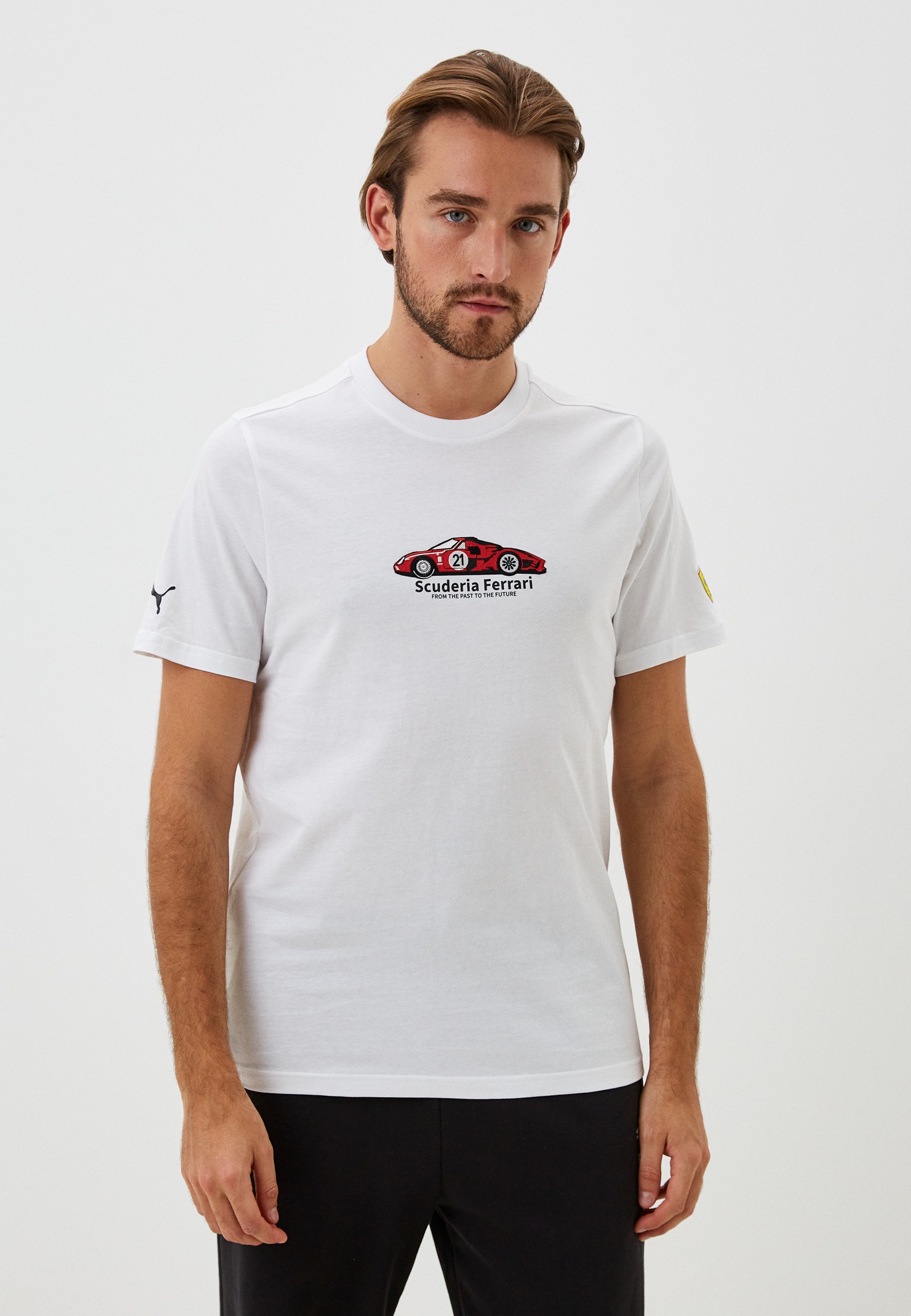 Футболка PUMA Ferrari Race Graphic Tee 1 PUMA White, цвет: белый ...