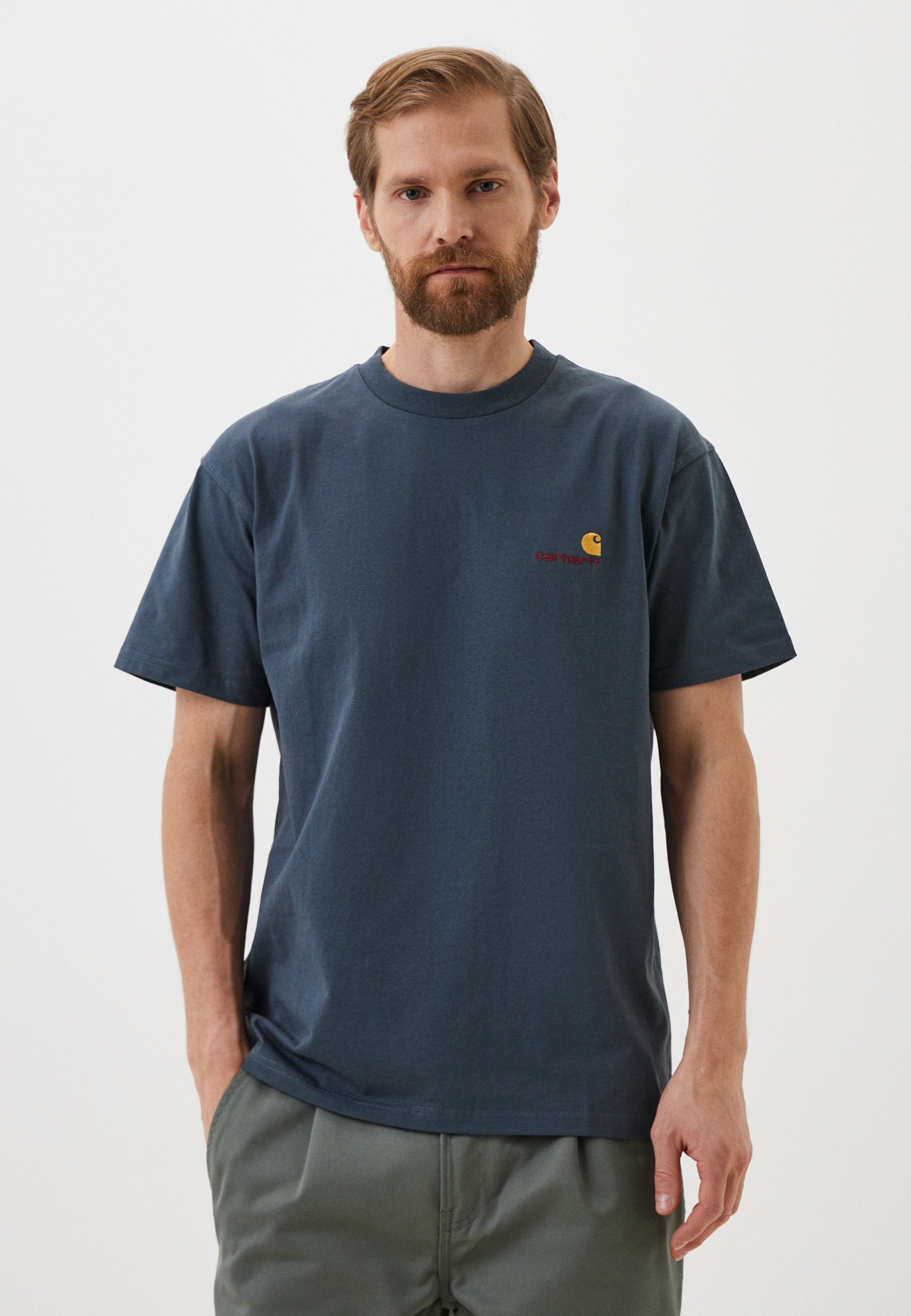 Футболка Carhartt WIP, цвет: синий, RTLADC735401 — купить в интернет ...