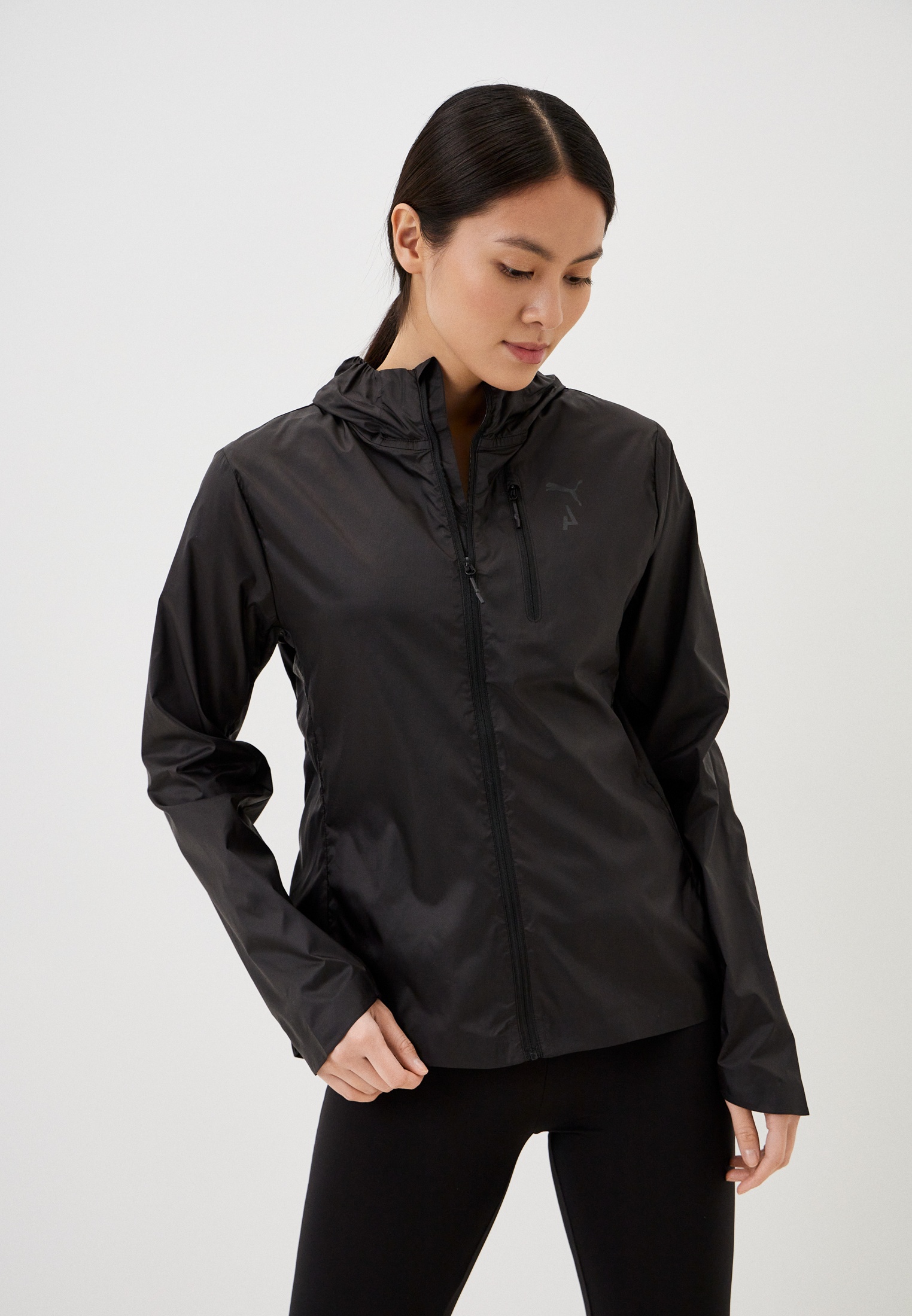 Ветровка PUMA W SEASONS LIGHTWEIGHT PACKABLE TRAIL RUN, цвет: черный ...