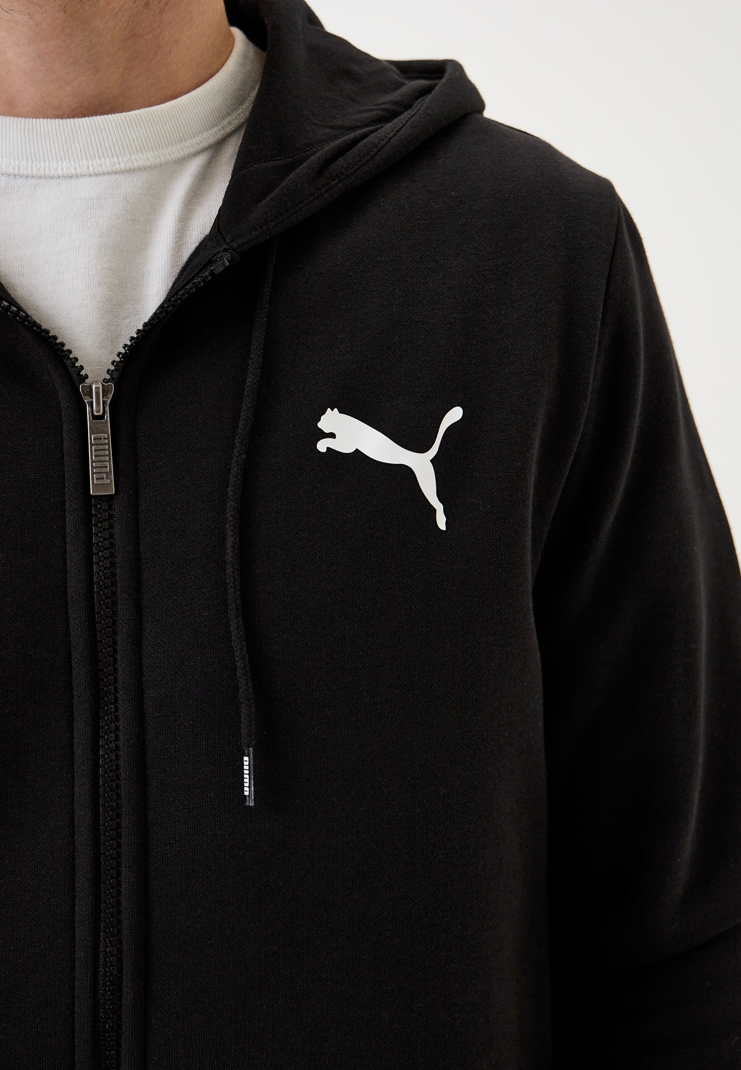 PUMA ESS Small Logo FZ Hoodie FL Puma Black C