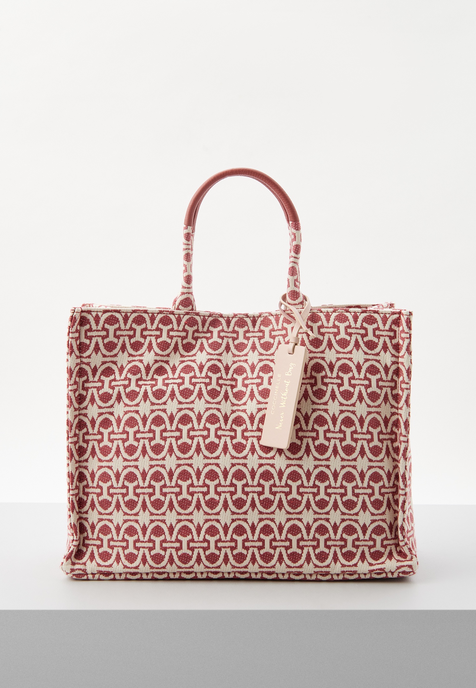 Sac à Main COCCINELLE Never Without Bag Jacquar - Multicolore Pulp Pink/Garnet Red
