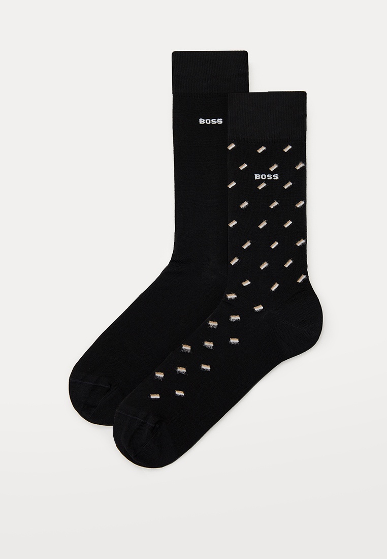 BOSS 2P RS Miniallover MC – Confezione Da 2 Paia Di Calzini Uomo, Lunghezza Regolare. Misto Cotone Mercerizzato, Fantasia E Semplici. Comfort E Stile BOSS.