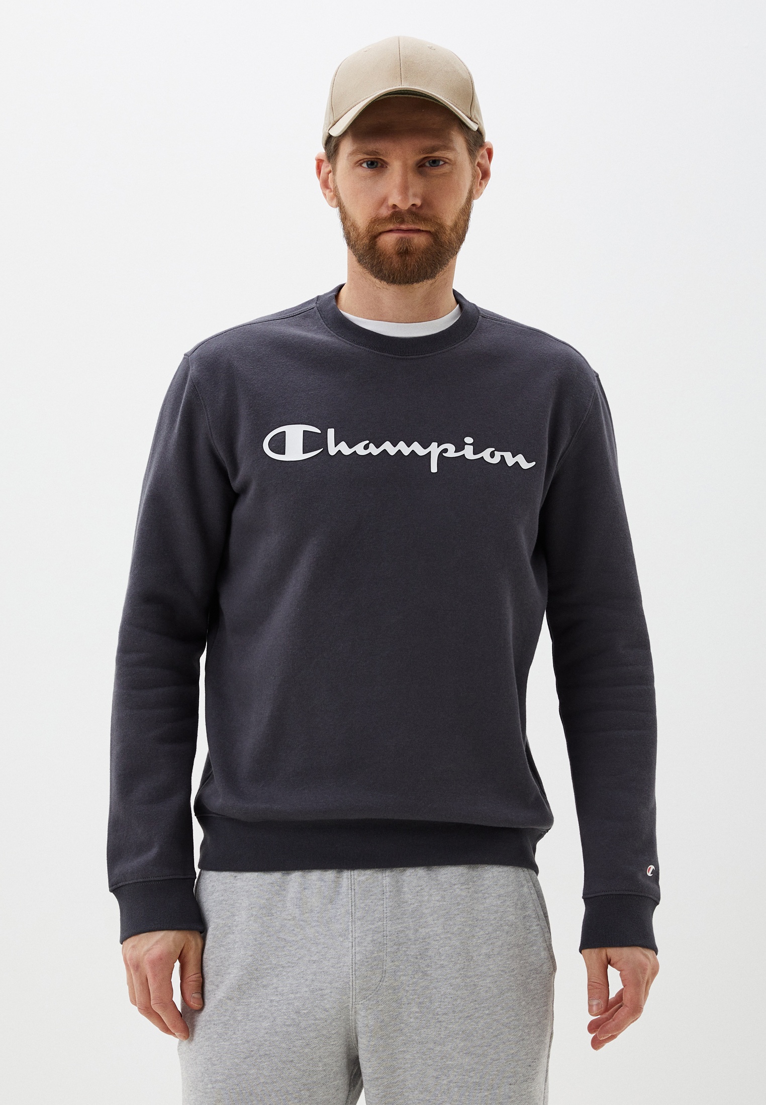 Свитшот Champion, цвет: серый, RTLADD561001 — купить в интернет ...